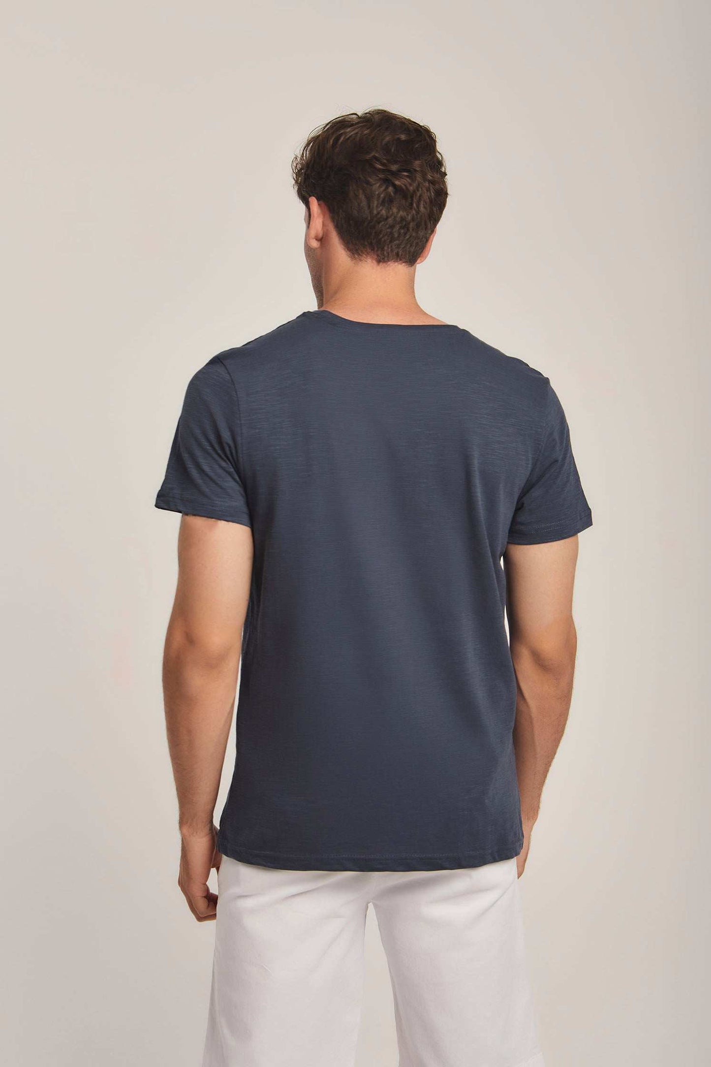 Men Regular Fit T-Shirt -  Navy
