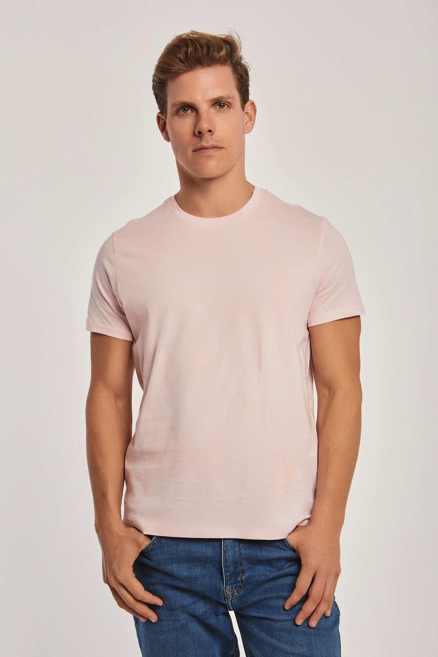 Men Regular Fit T-Shirt - Pink