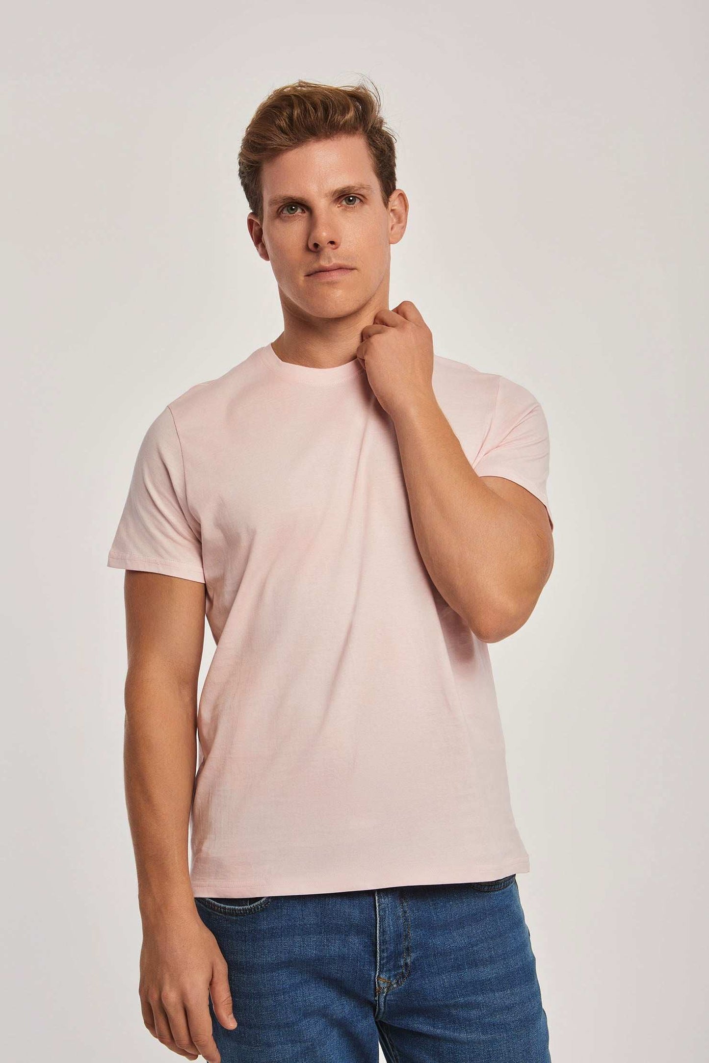 Men Regular Fit T-Shirt - Pink