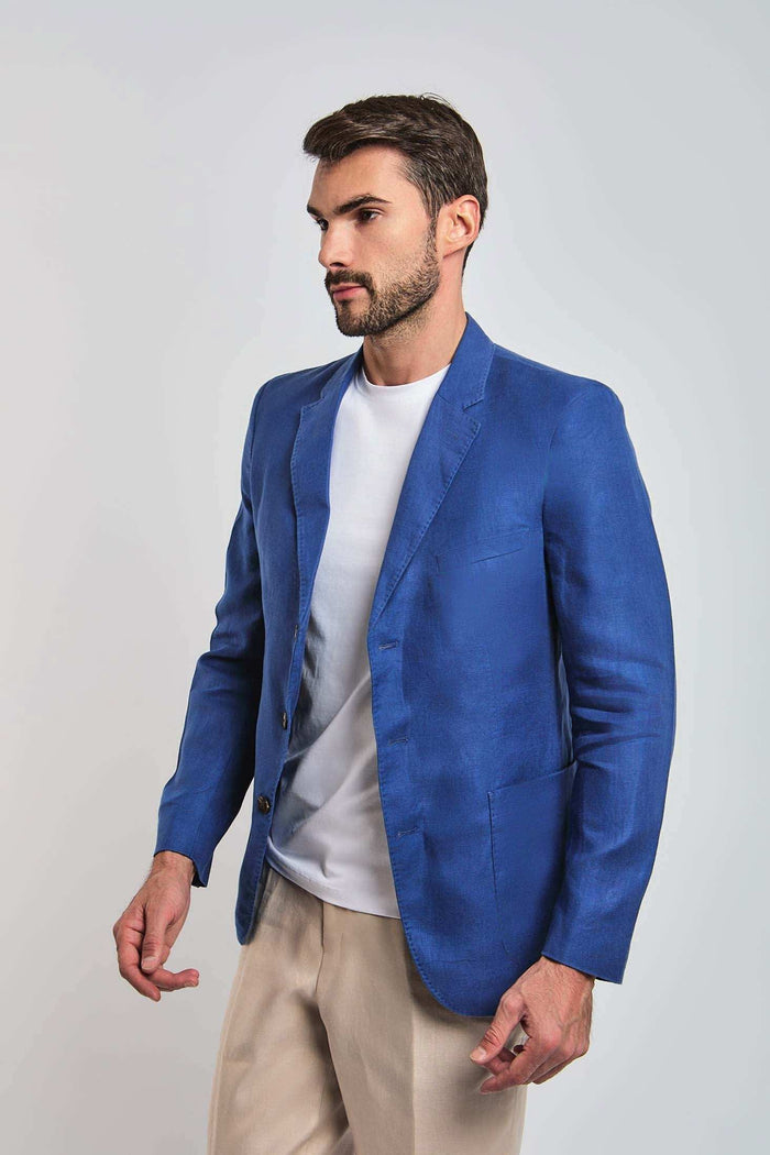 Men Slim Fit Blazer - Navy