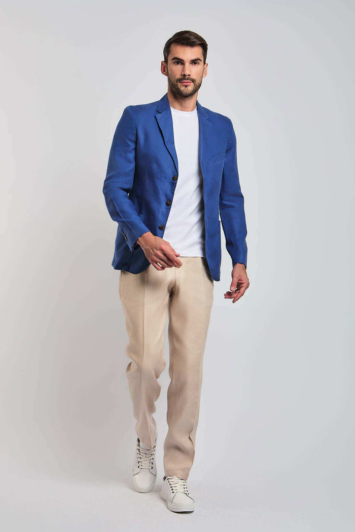 Men Slim Fit Blazer - Navy