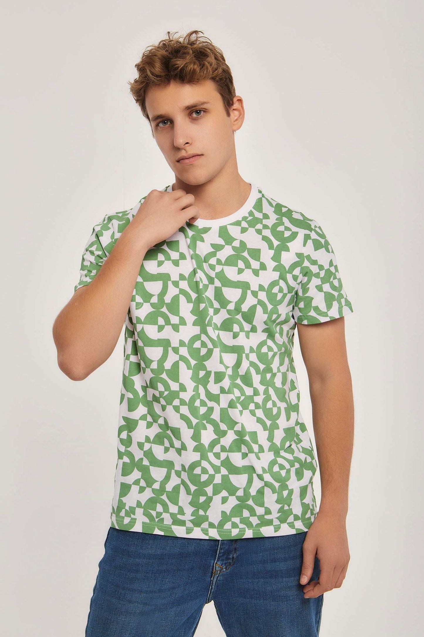 Men Regular Fit T-Shirt - Light Green