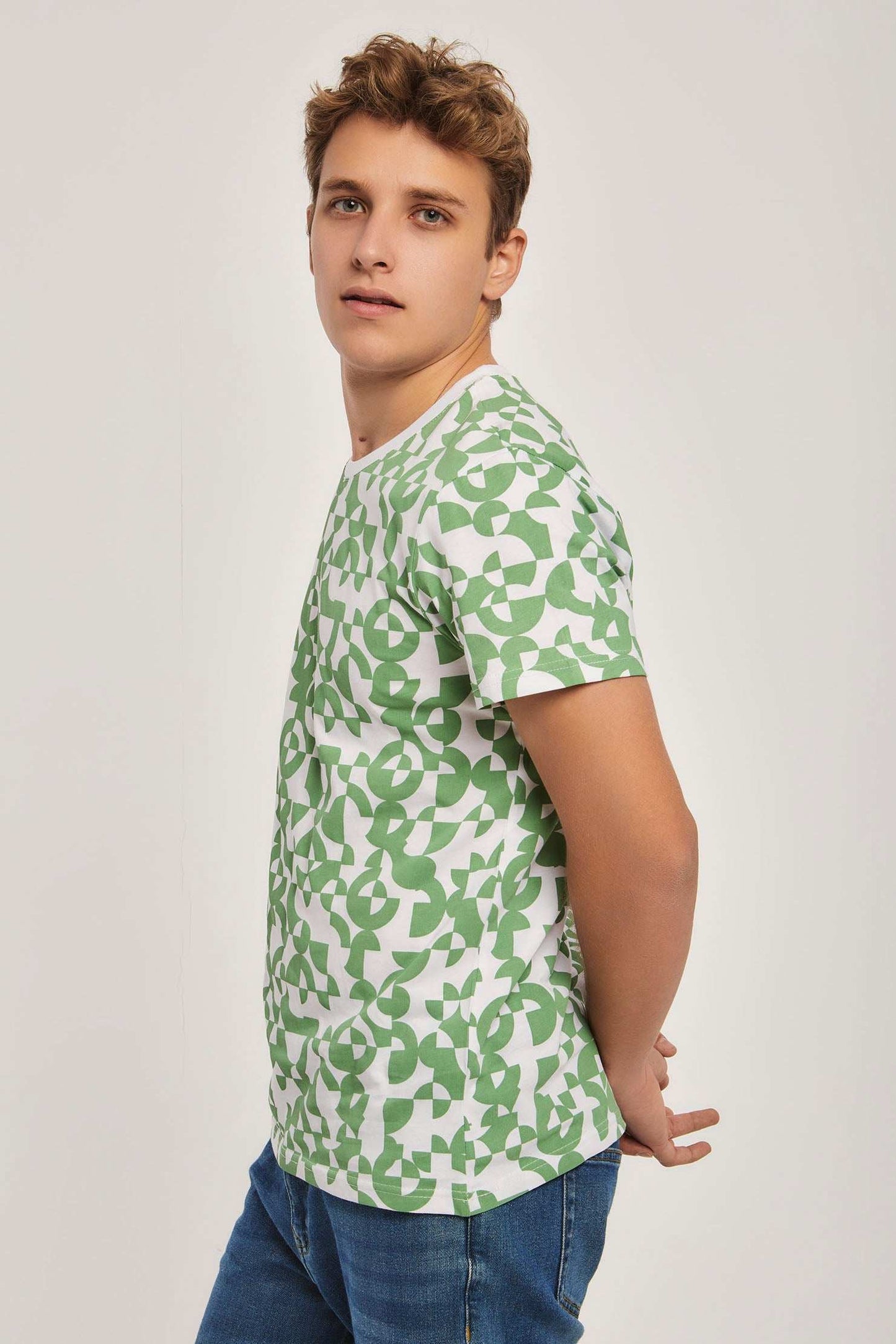 Men Regular Fit T-Shirt - Light Green