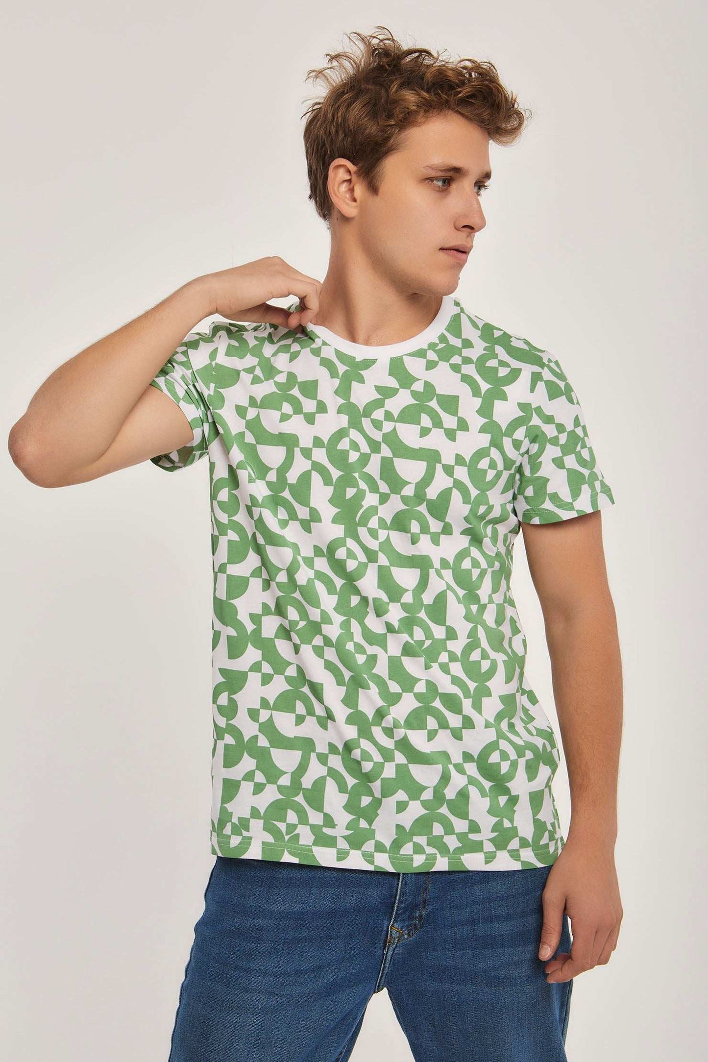 Men Regular Fit T-Shirt - Light Green
