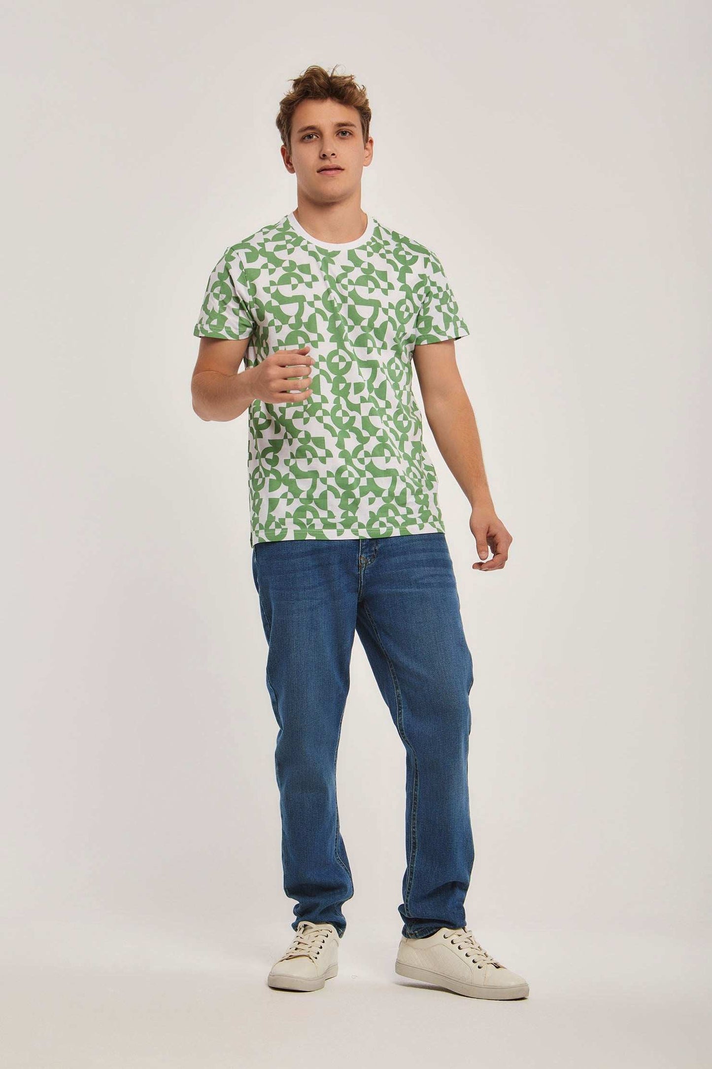 Men Regular Fit T-Shirt - Light Green