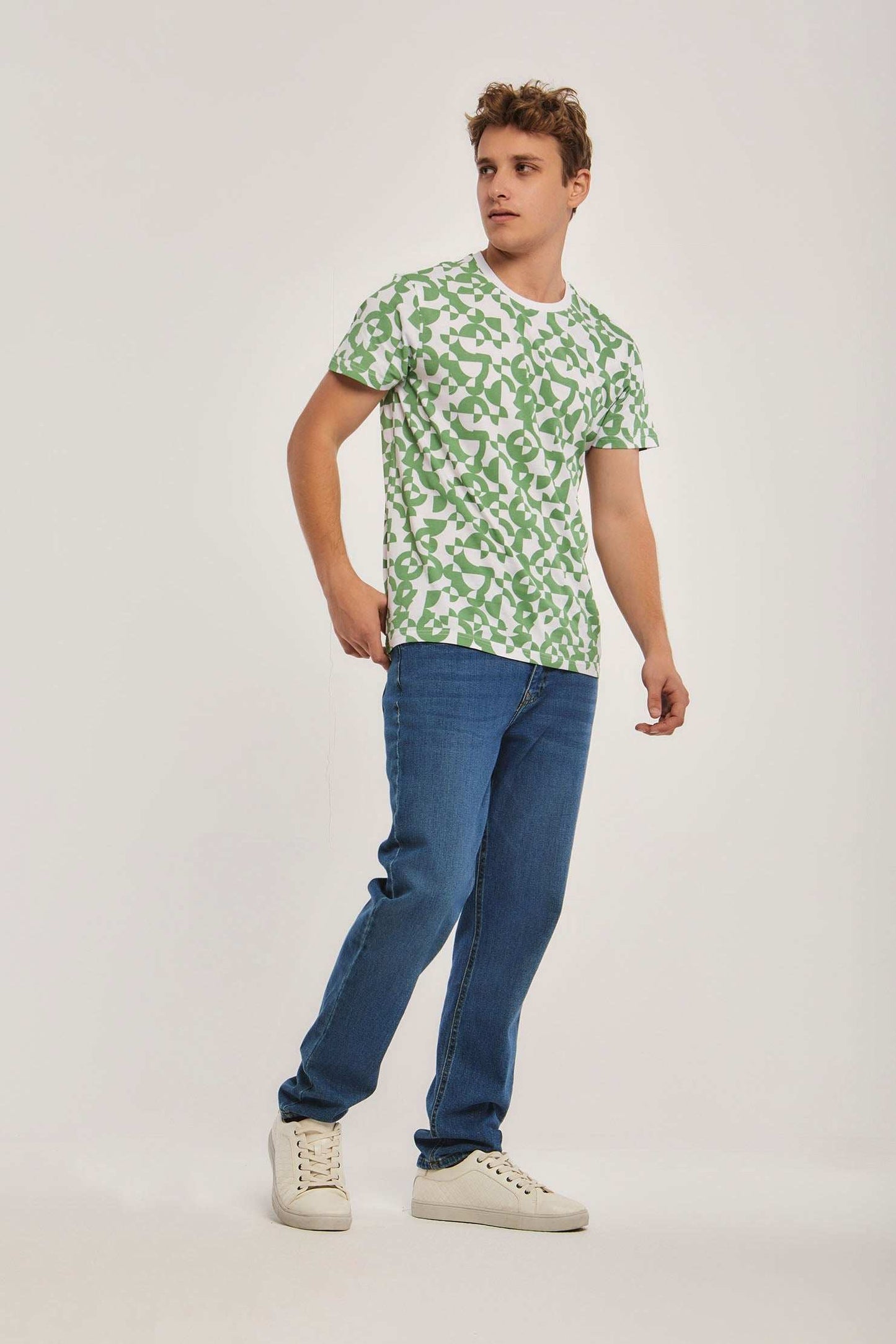 Men Regular Fit T-Shirt - Light Green