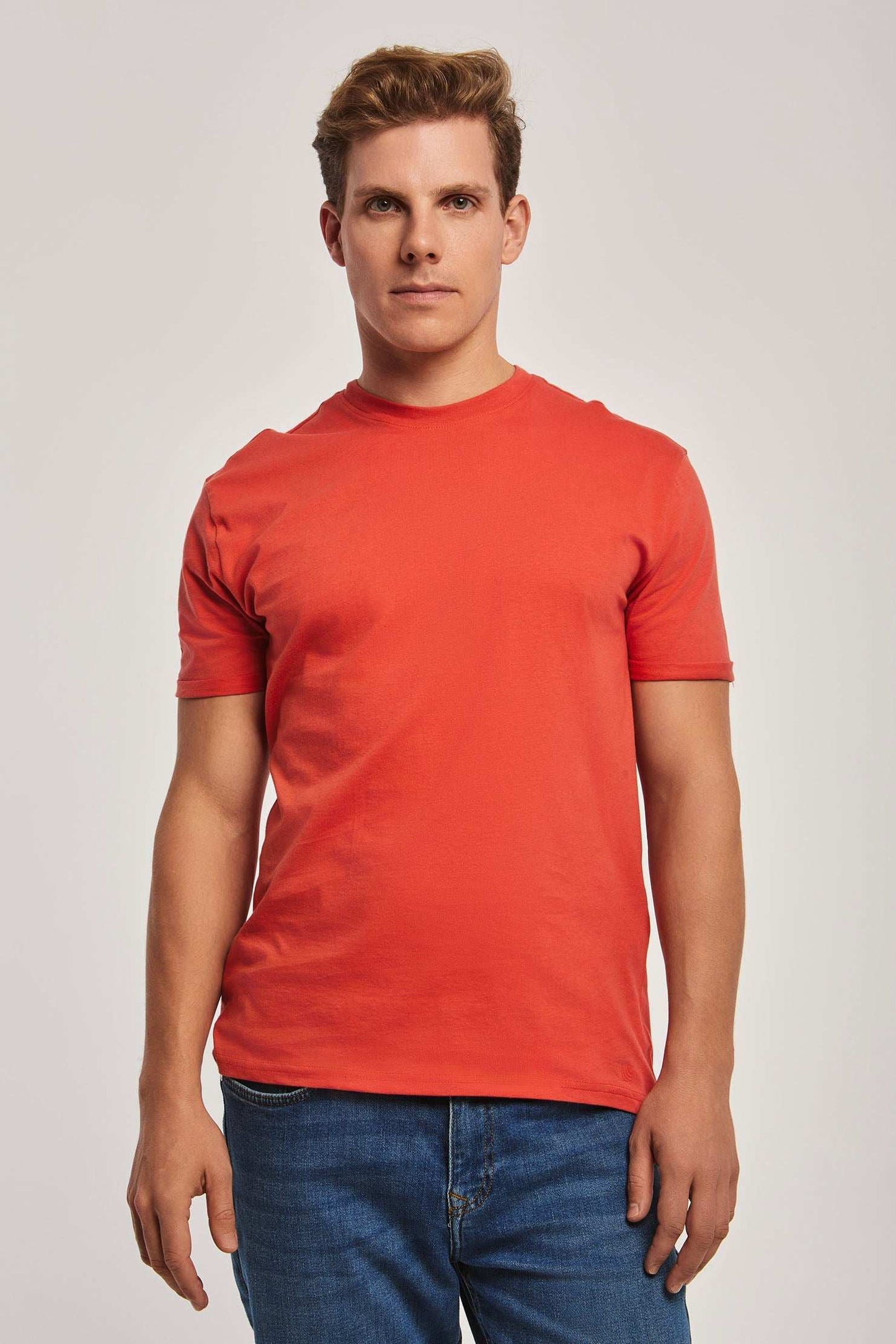 Men Slim Fit T-Shirt - Orange