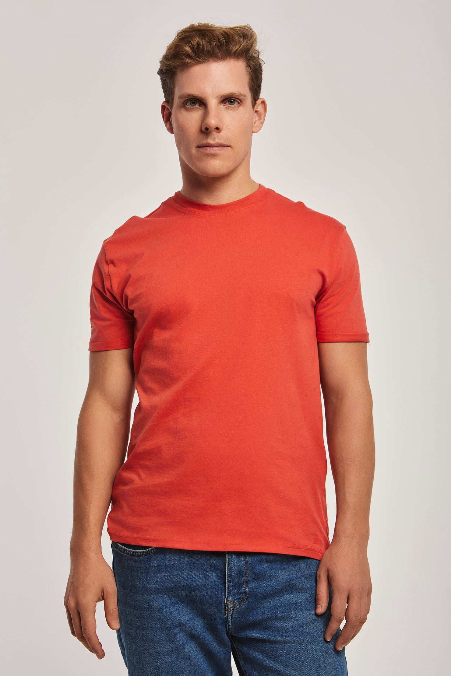 Men Slim Fit T-Shirt - Orange