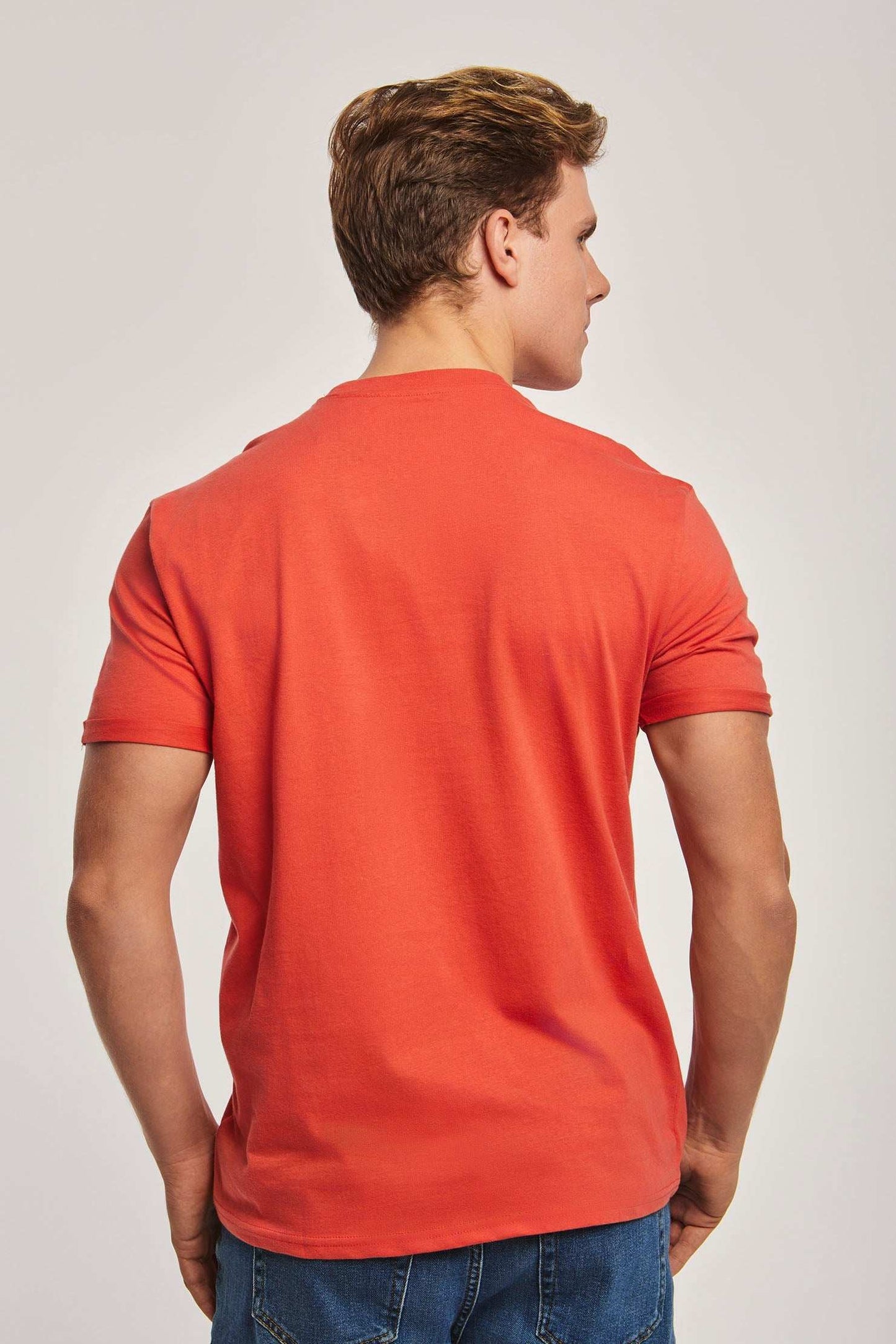 Men Slim Fit T-Shirt - Orange