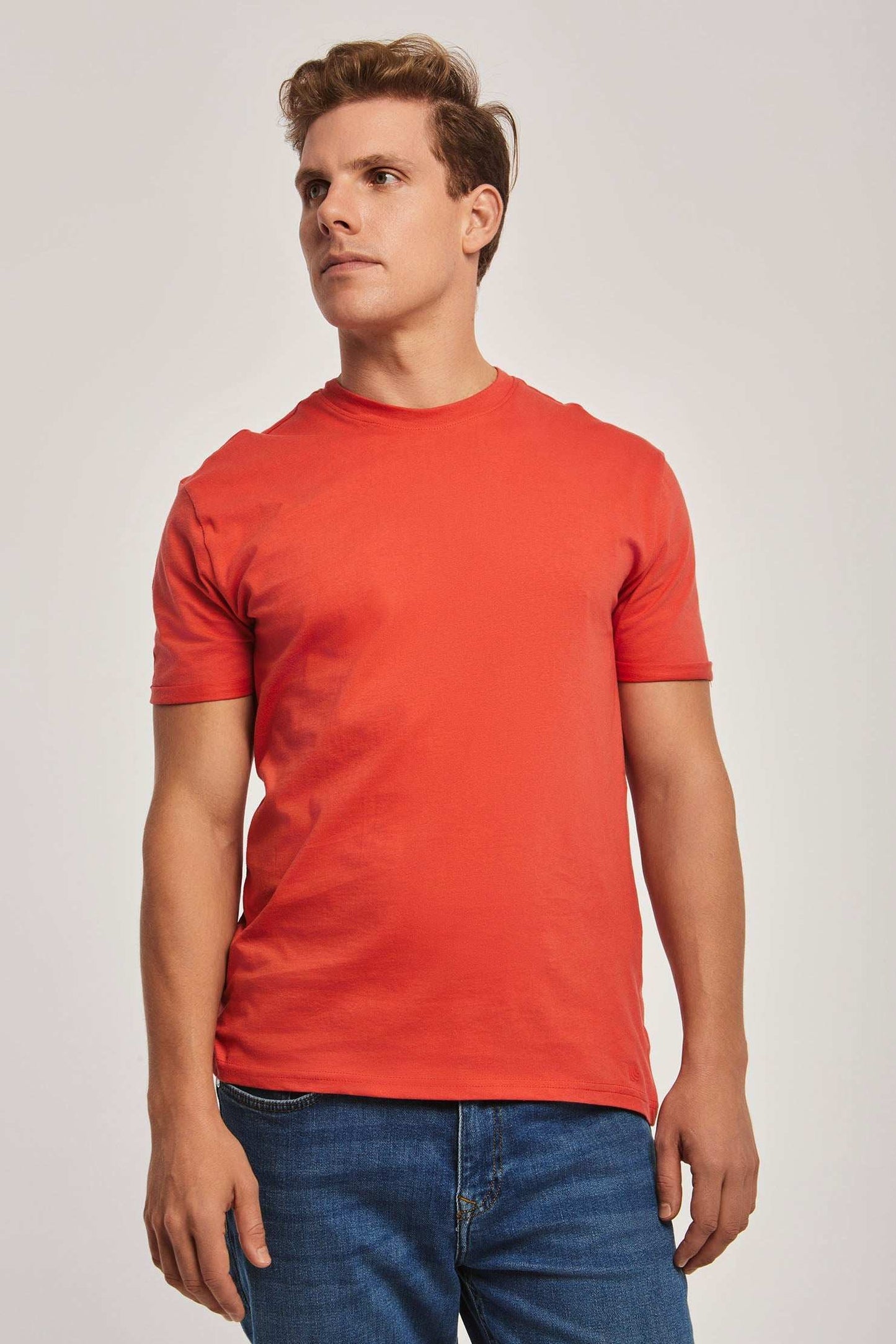 Men Slim Fit T-Shirt - Orange