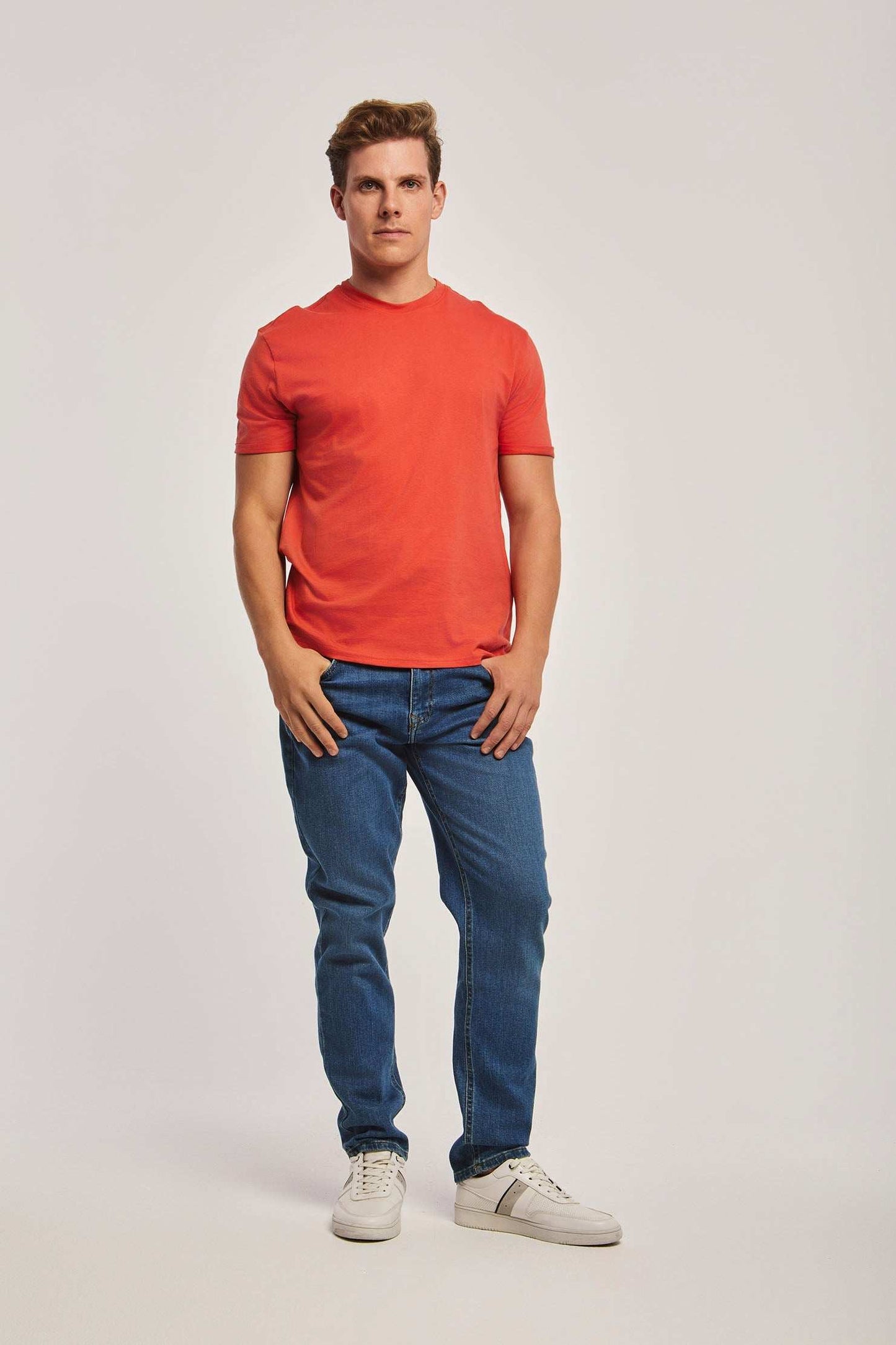 Men Slim Fit T-Shirt - Orange