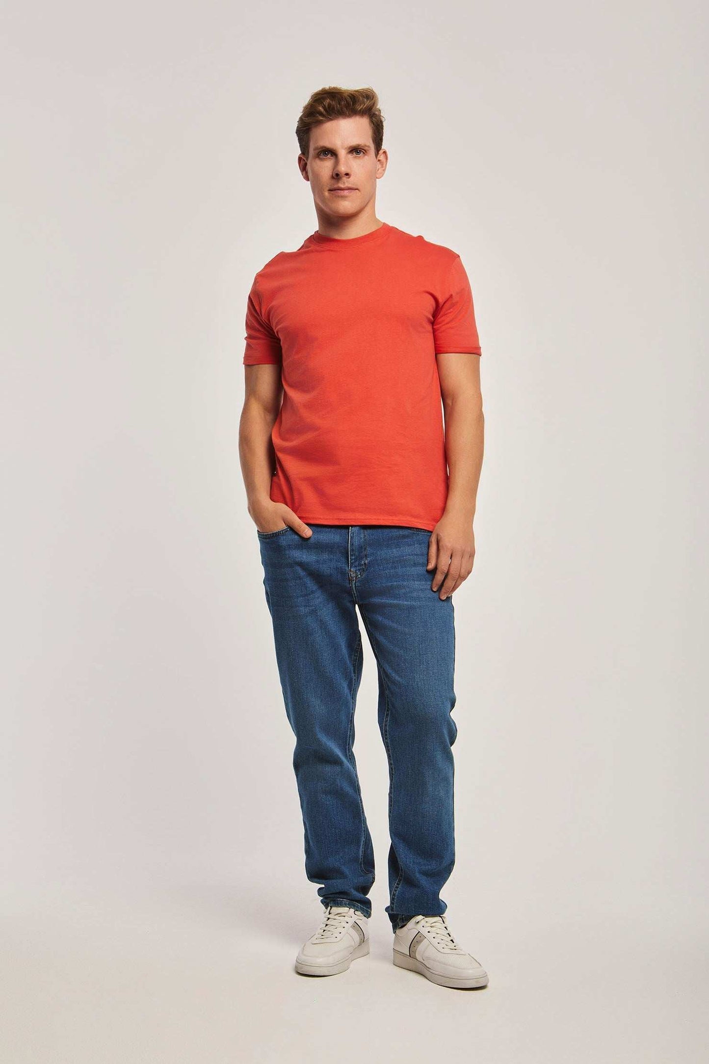 Men Slim Fit T-Shirt - Orange