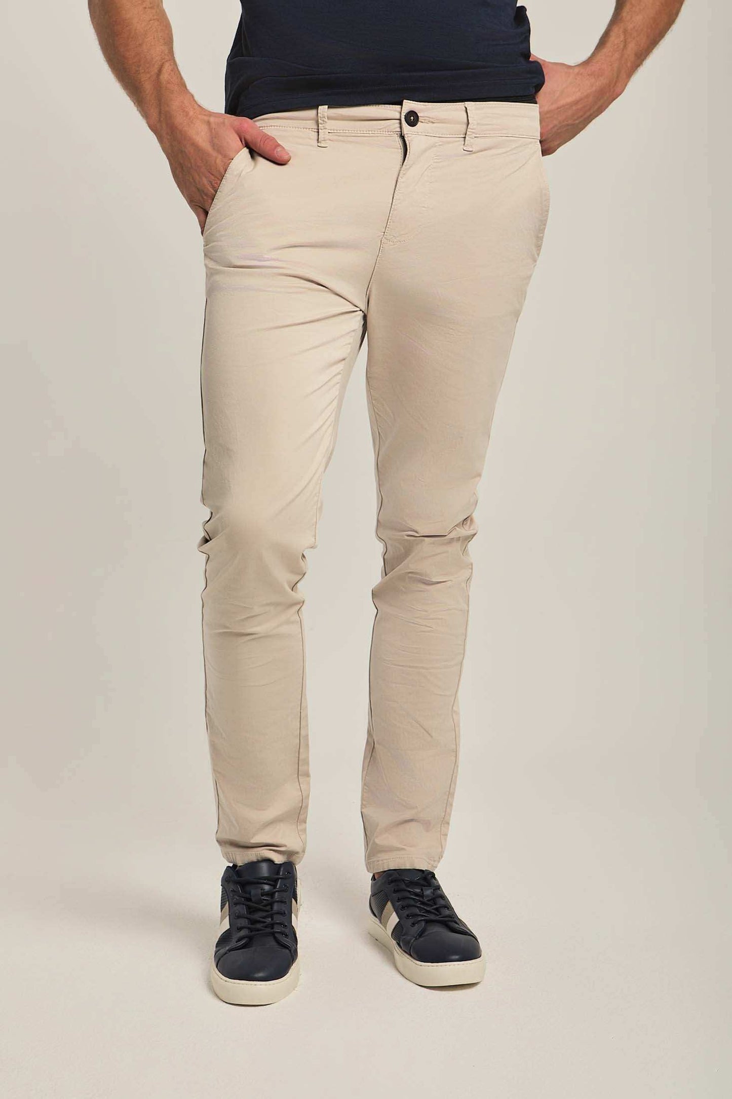 Men Slim Fit Pant - Beige