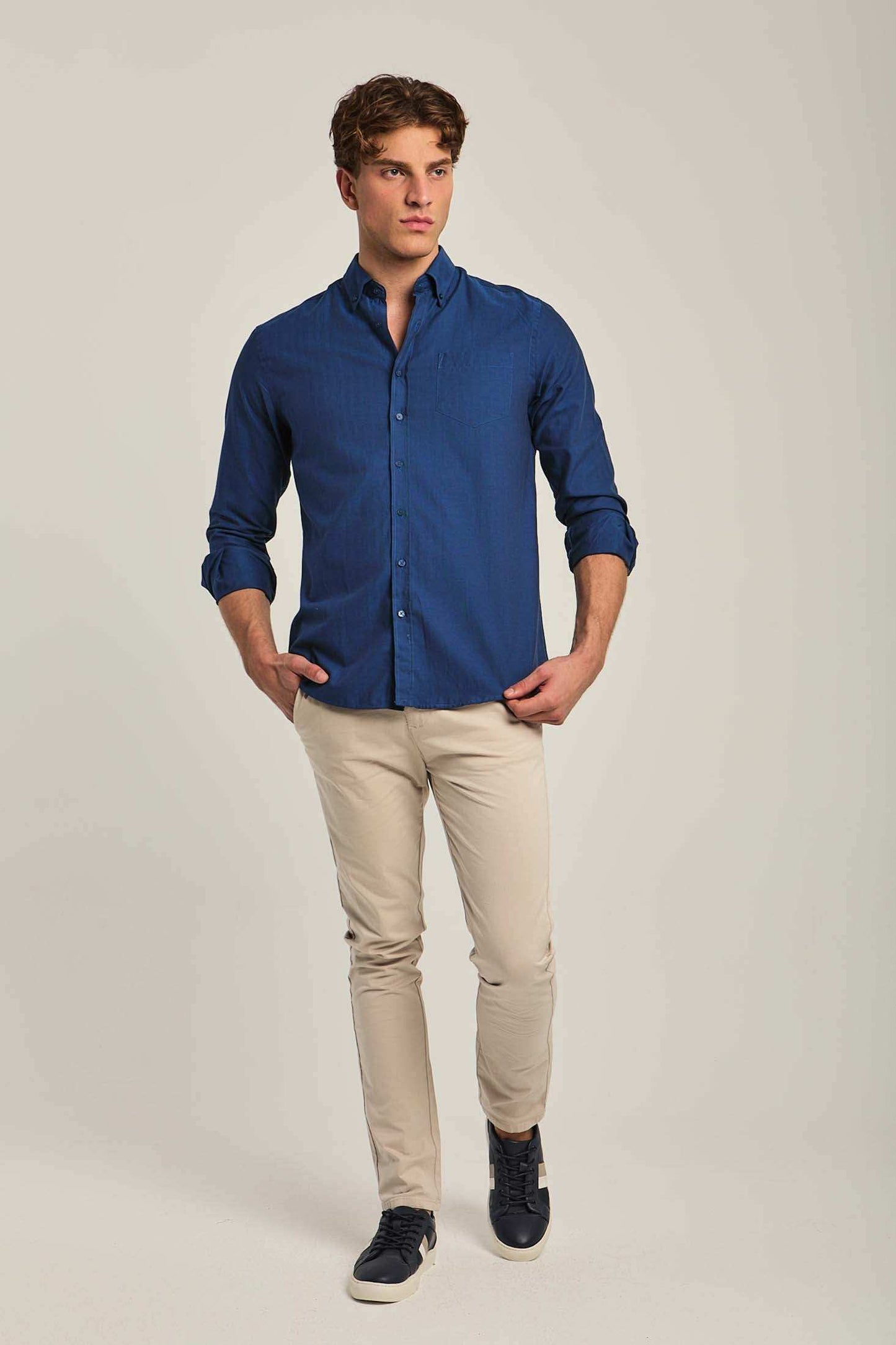 Men Slim Fit Pant - Green
