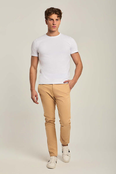 Men Slim Fit Pant - Brown