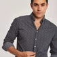 Men Slim Fit Shirt - Navy
