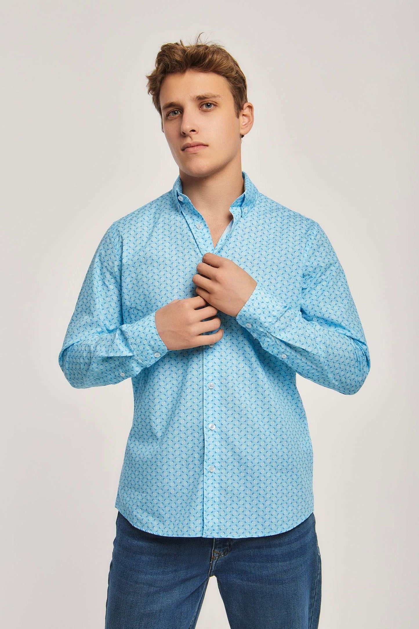 Men Slim Fit Shirt - Blue