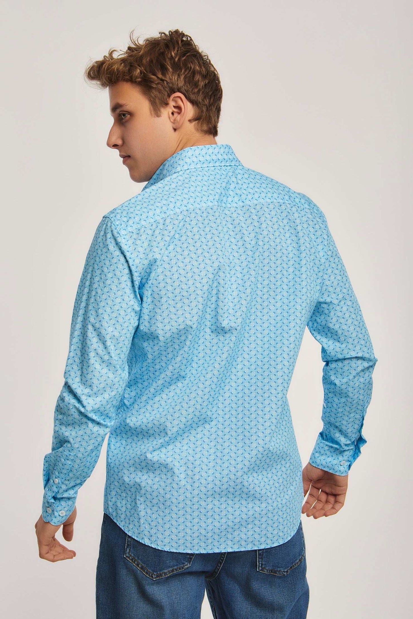 Men Slim Fit Shirt - Blue