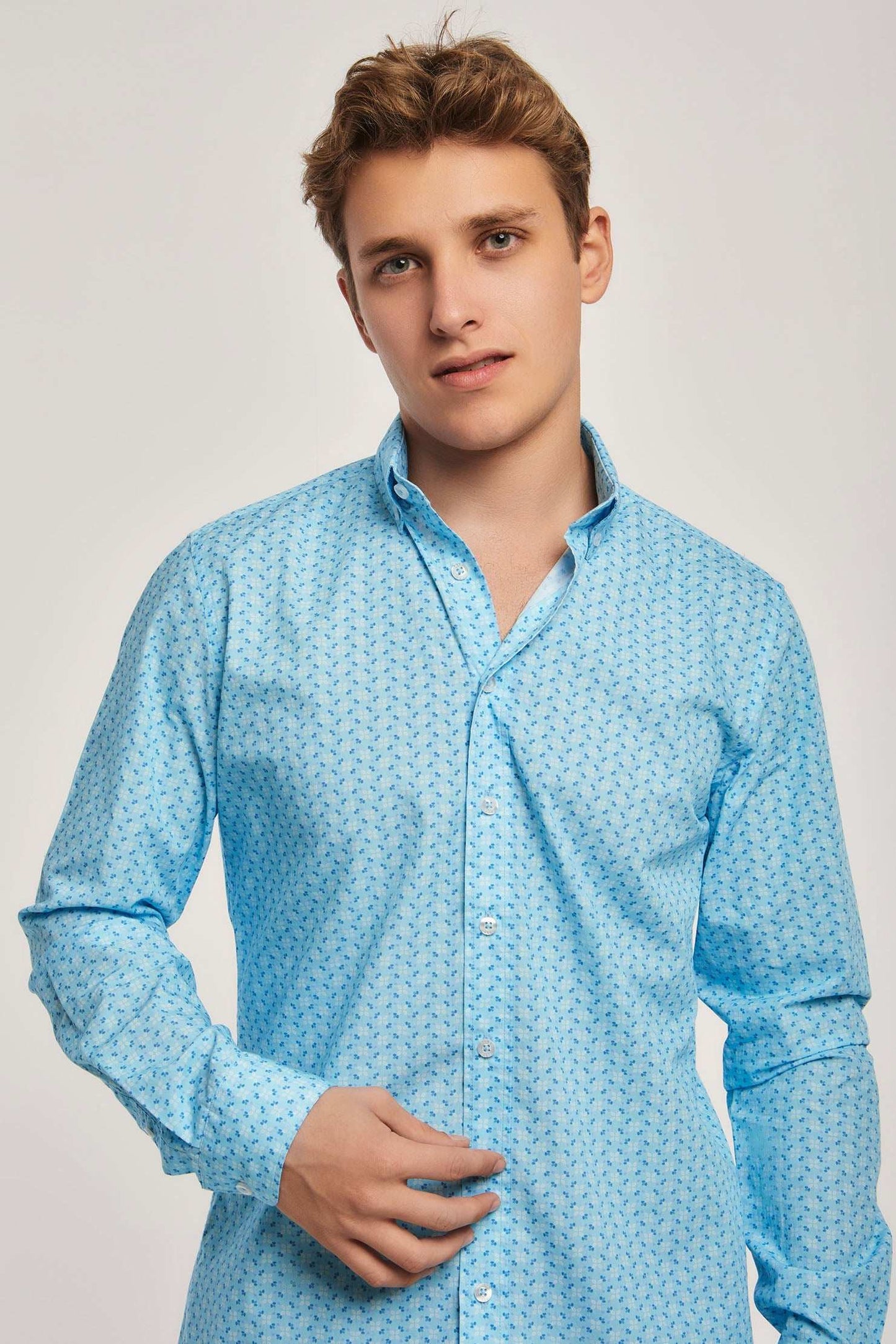 Men Slim Fit Shirt - Blue