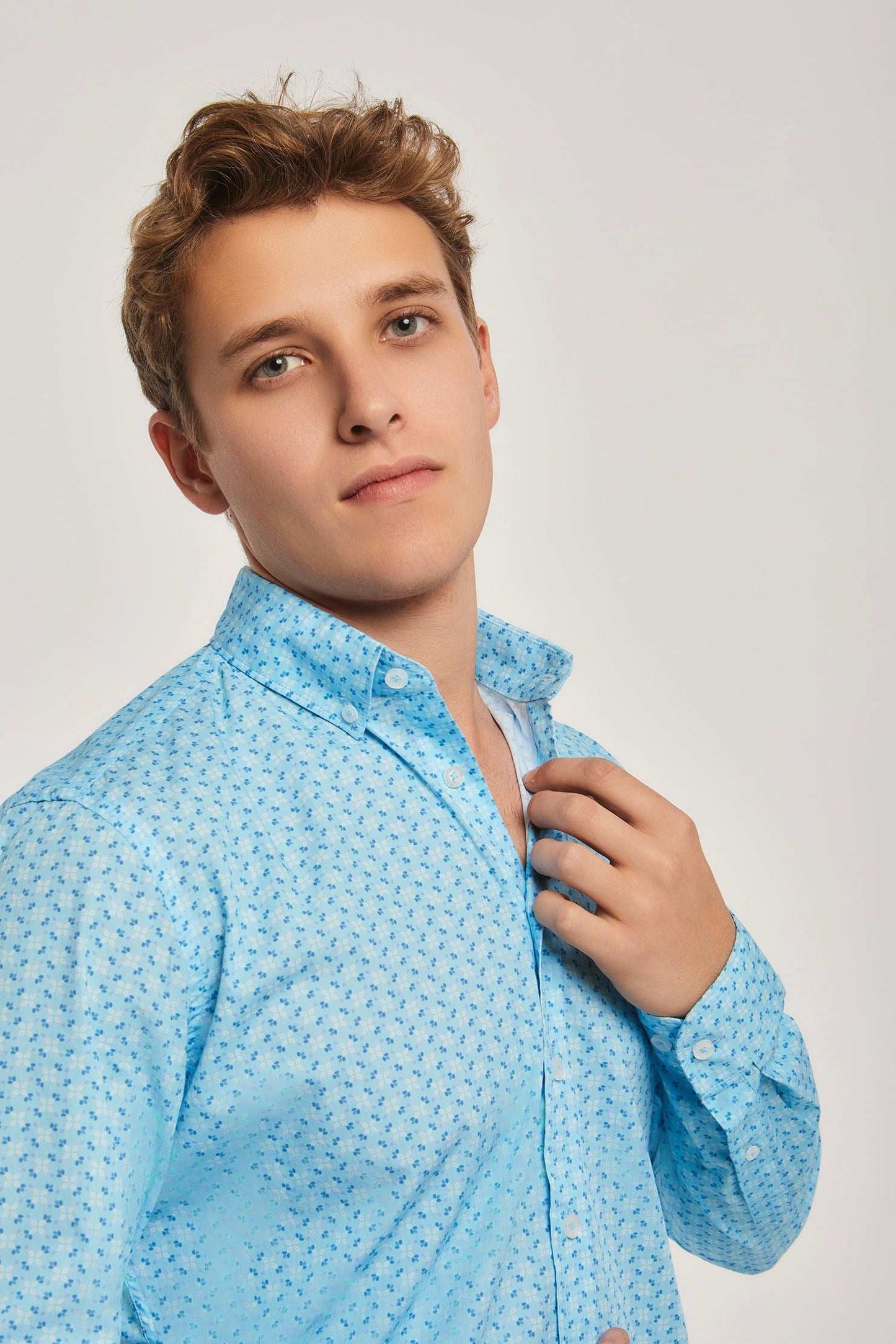 Men Slim Fit Shirt - Blue