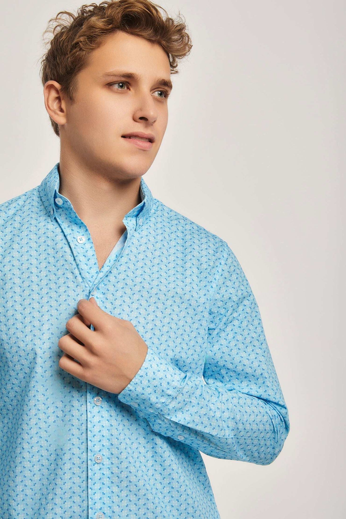 Men Slim Fit Shirt - Blue