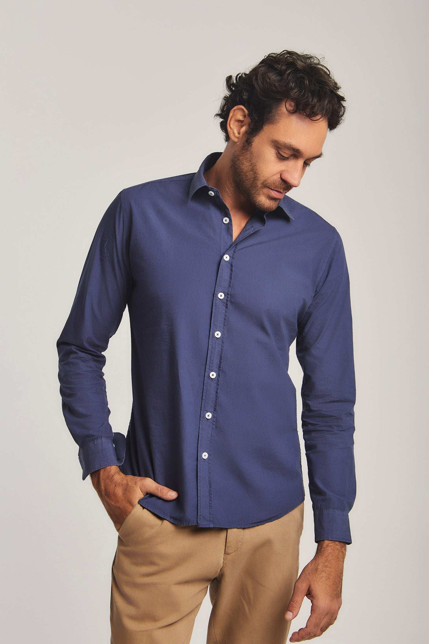 Men Slim Fit Shirt - Blue