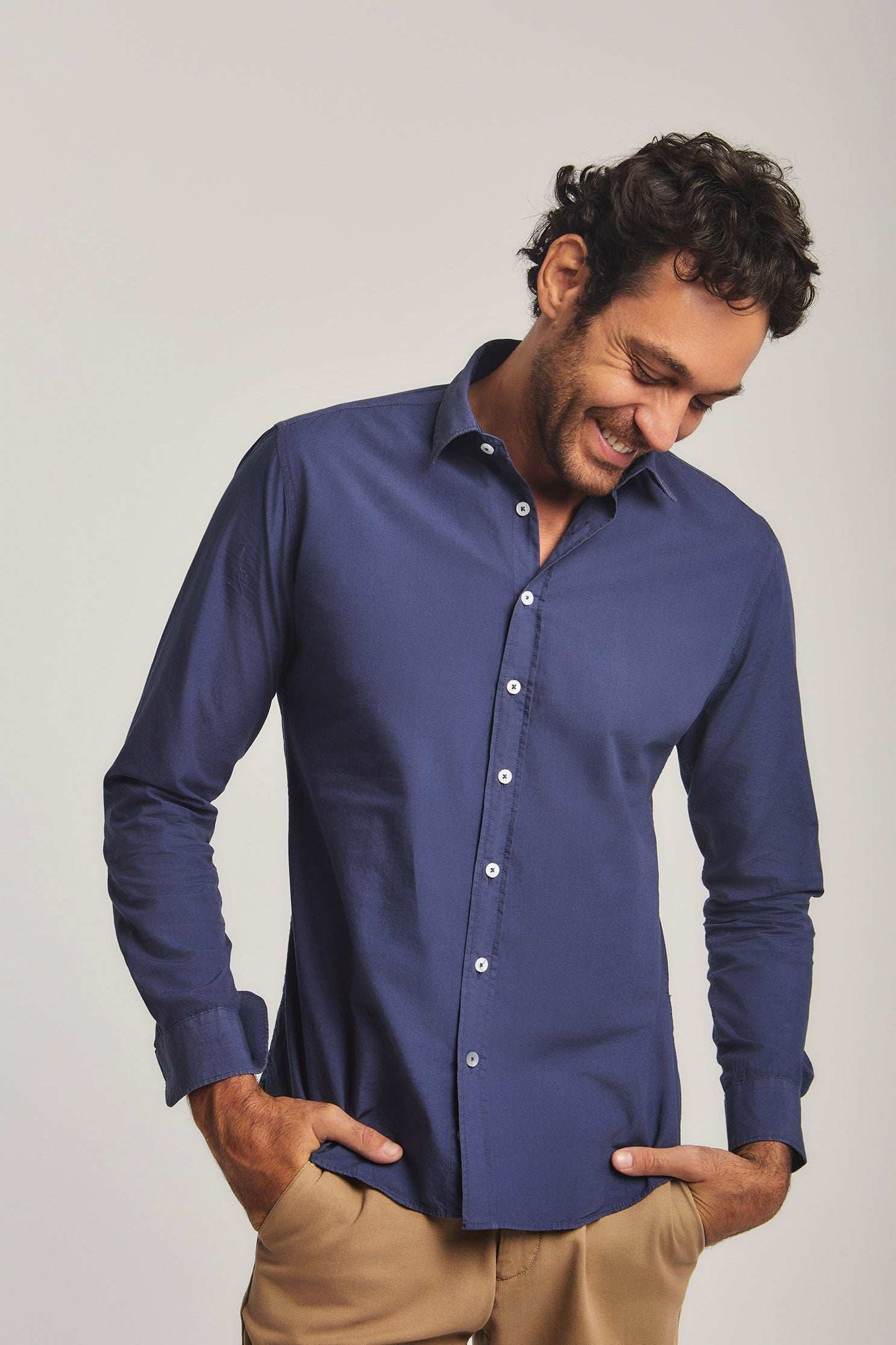 Men Slim Fit Shirt - Blue