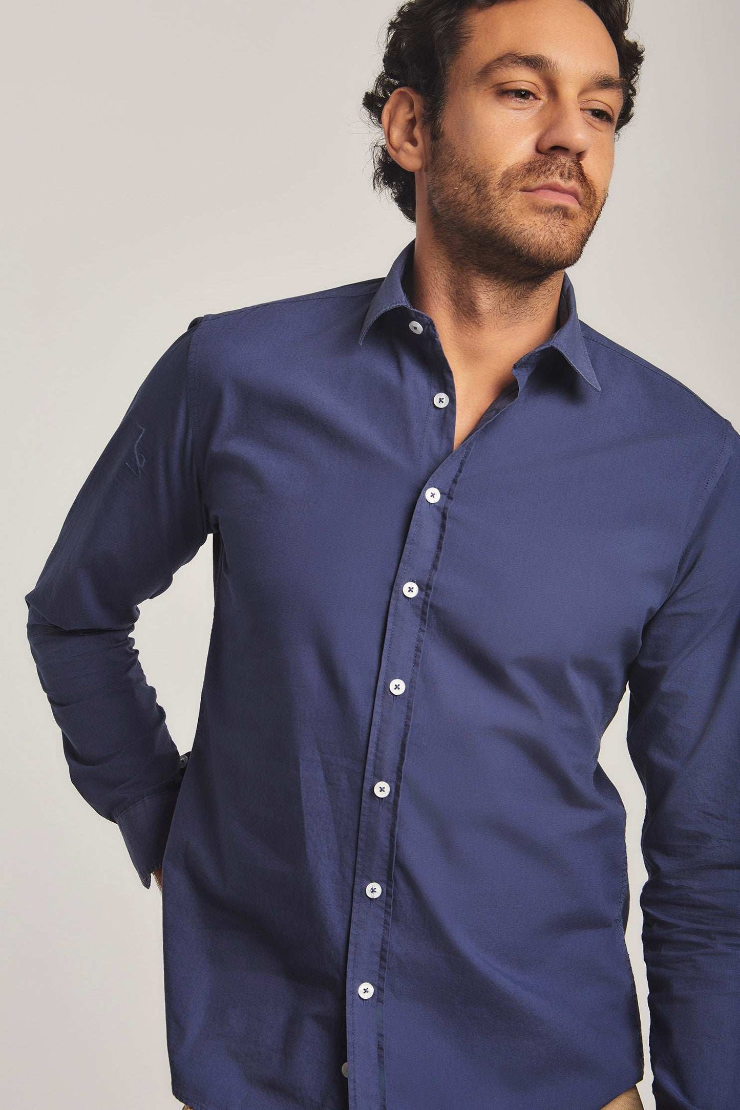 Men Slim Fit Shirt - Blue
