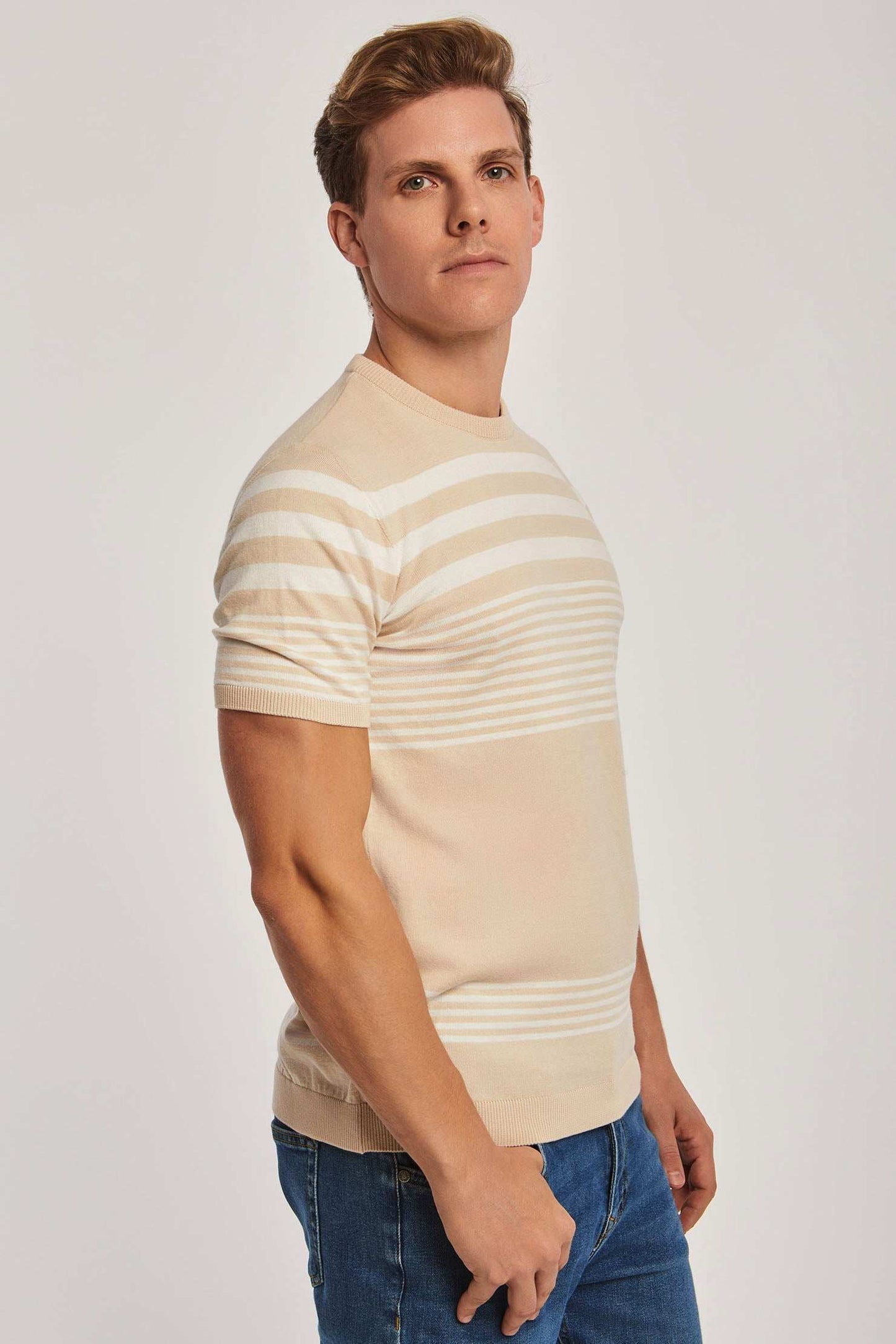 Men Regular Fit T-Shirt -  Brown