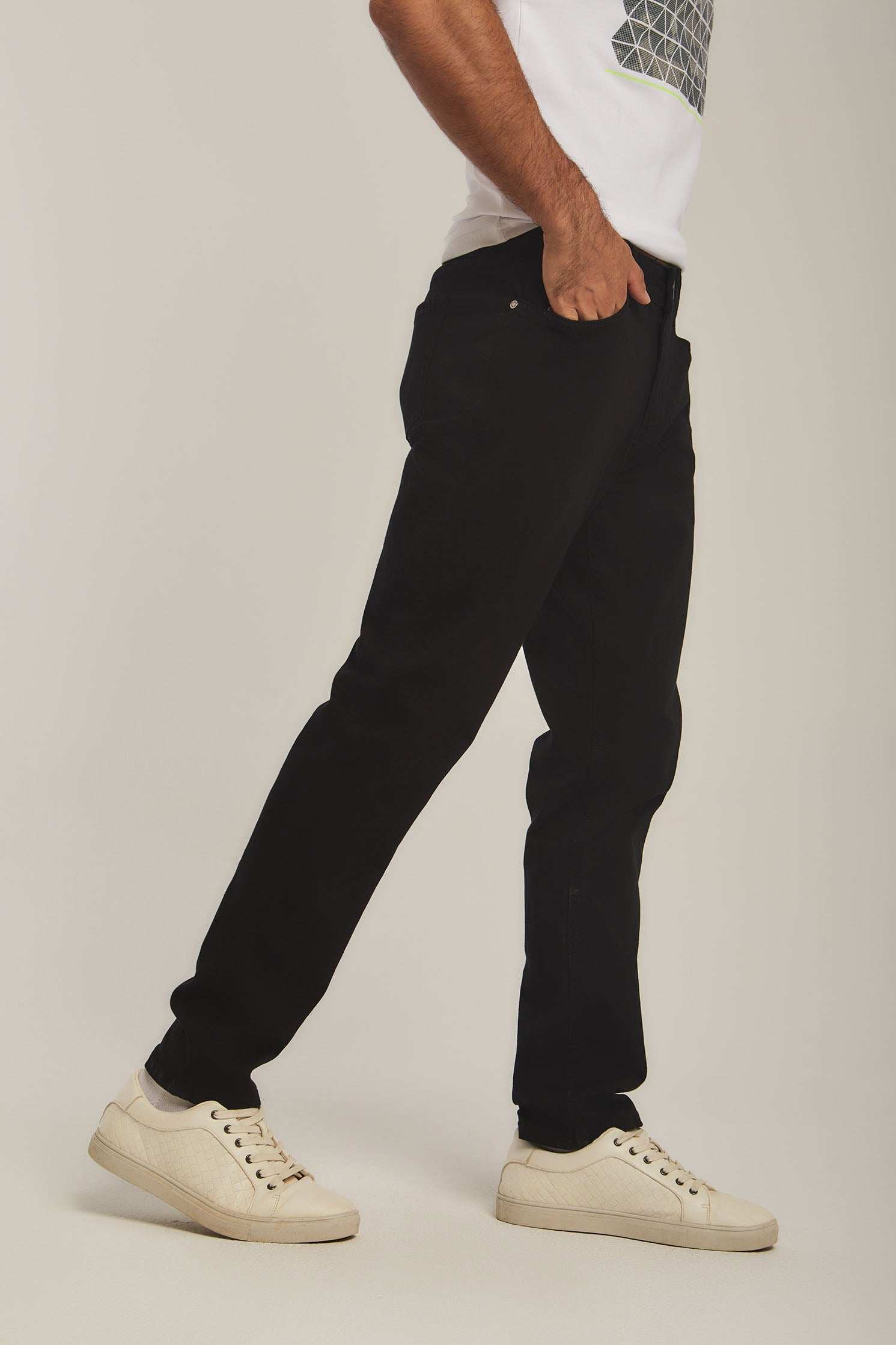 Men Slim Fit Pant - Black