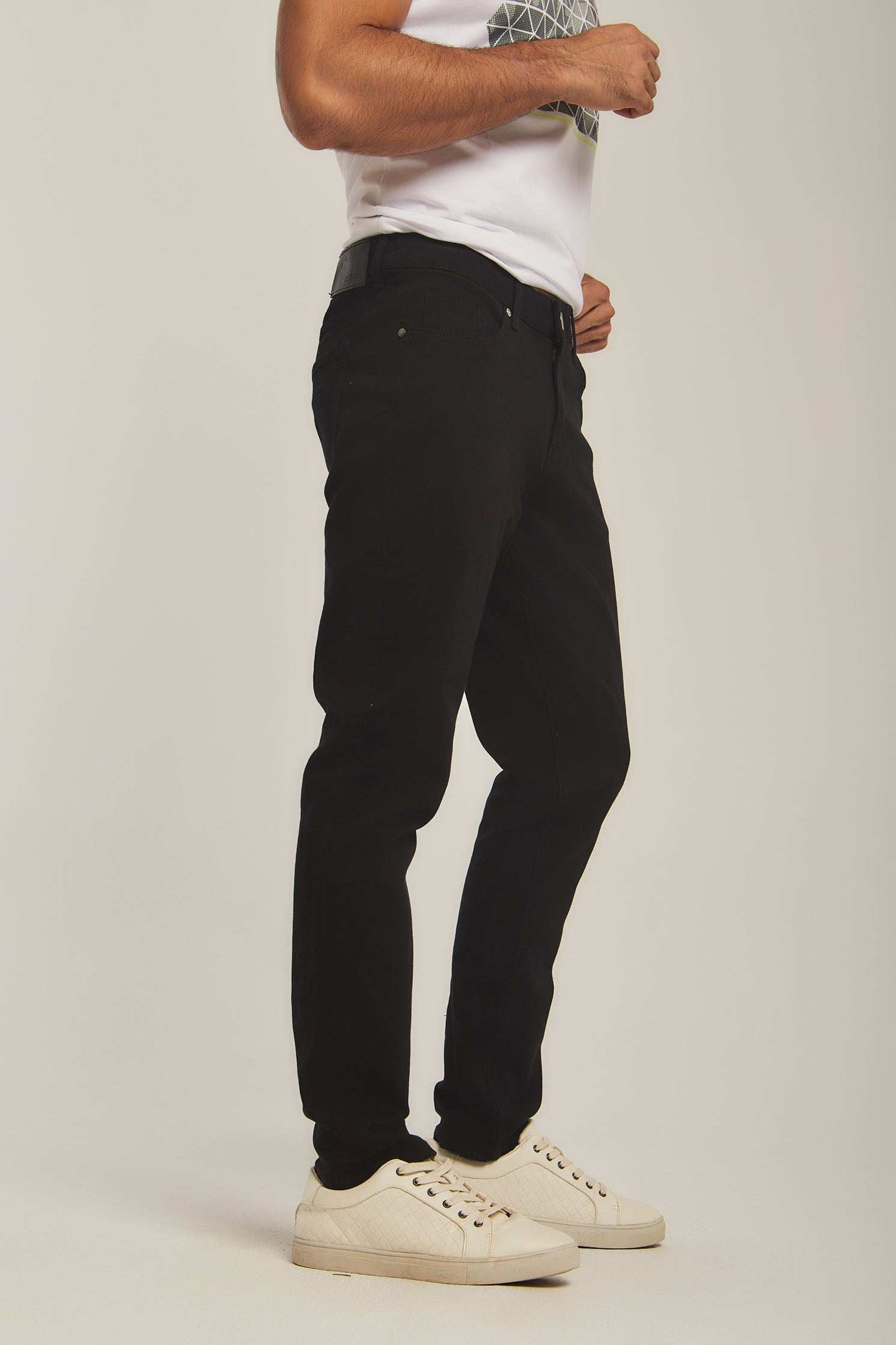 Men Slim Fit Pant - Black