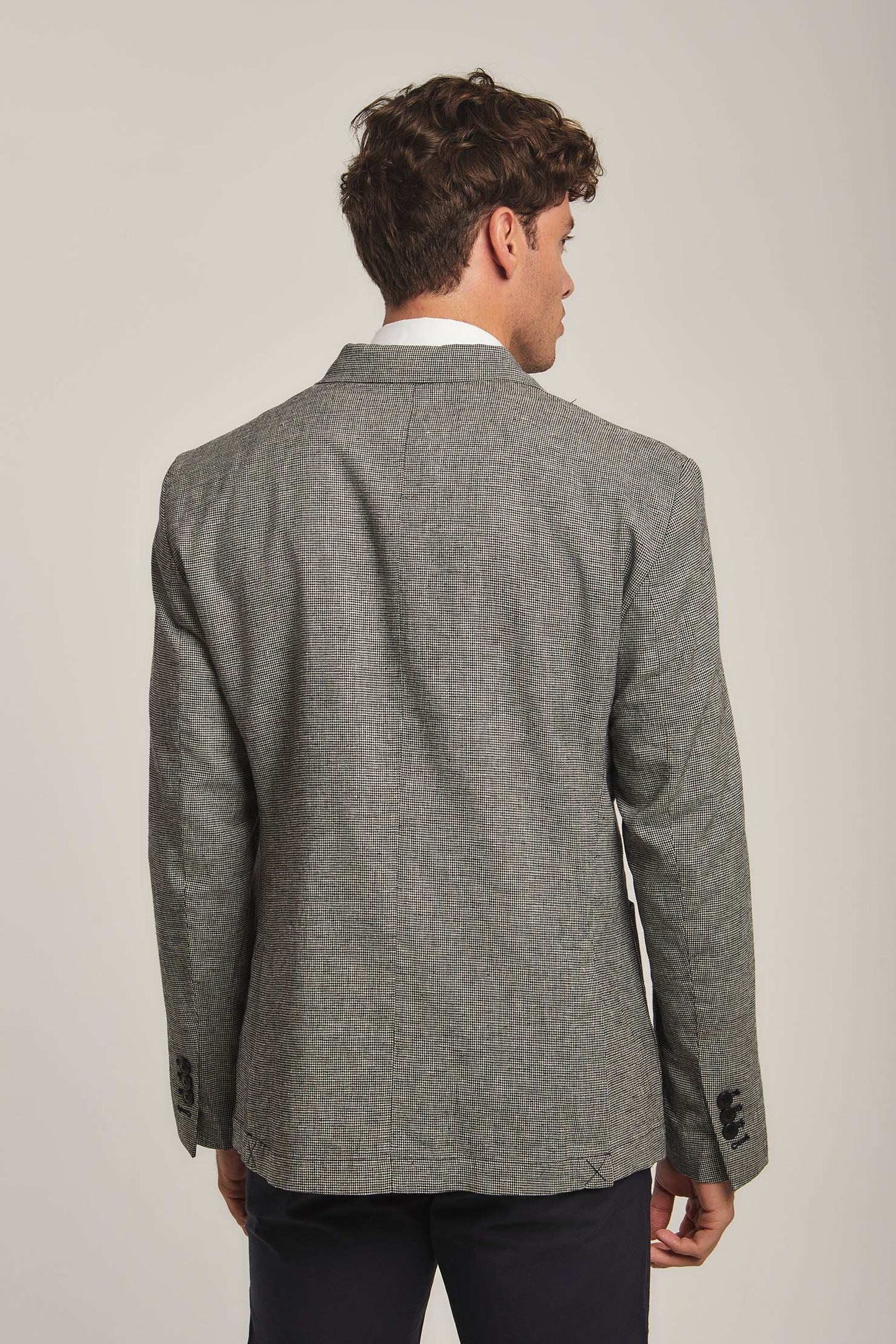 Men Slim Fit Blazer - Black