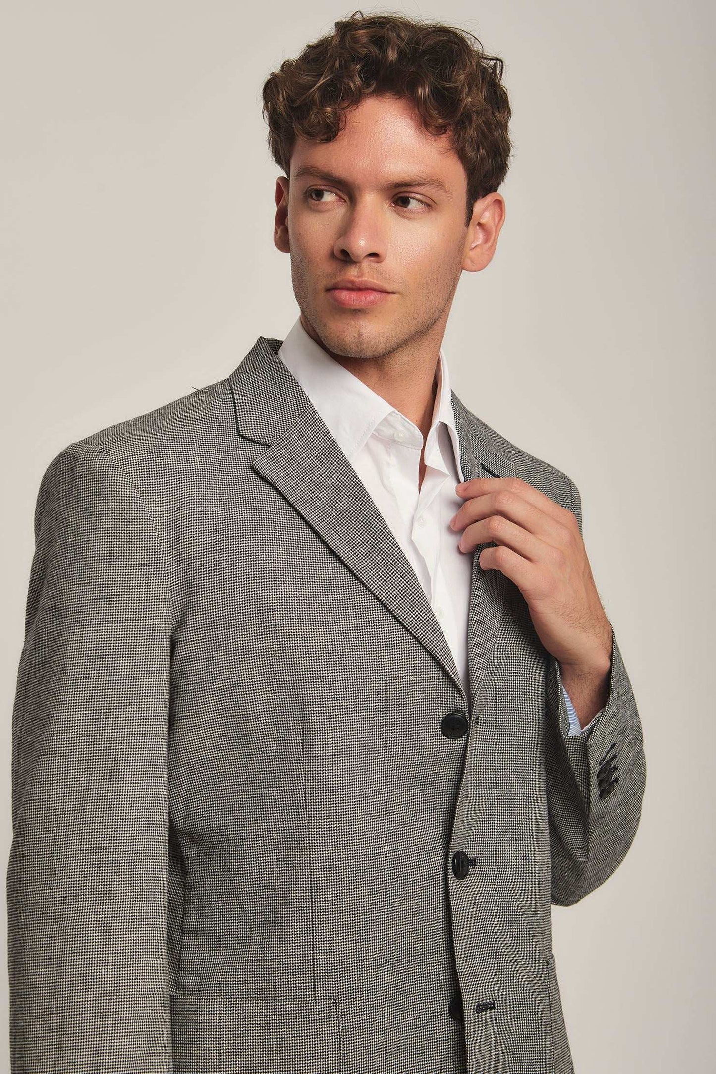 Men Slim Fit Blazer - Black