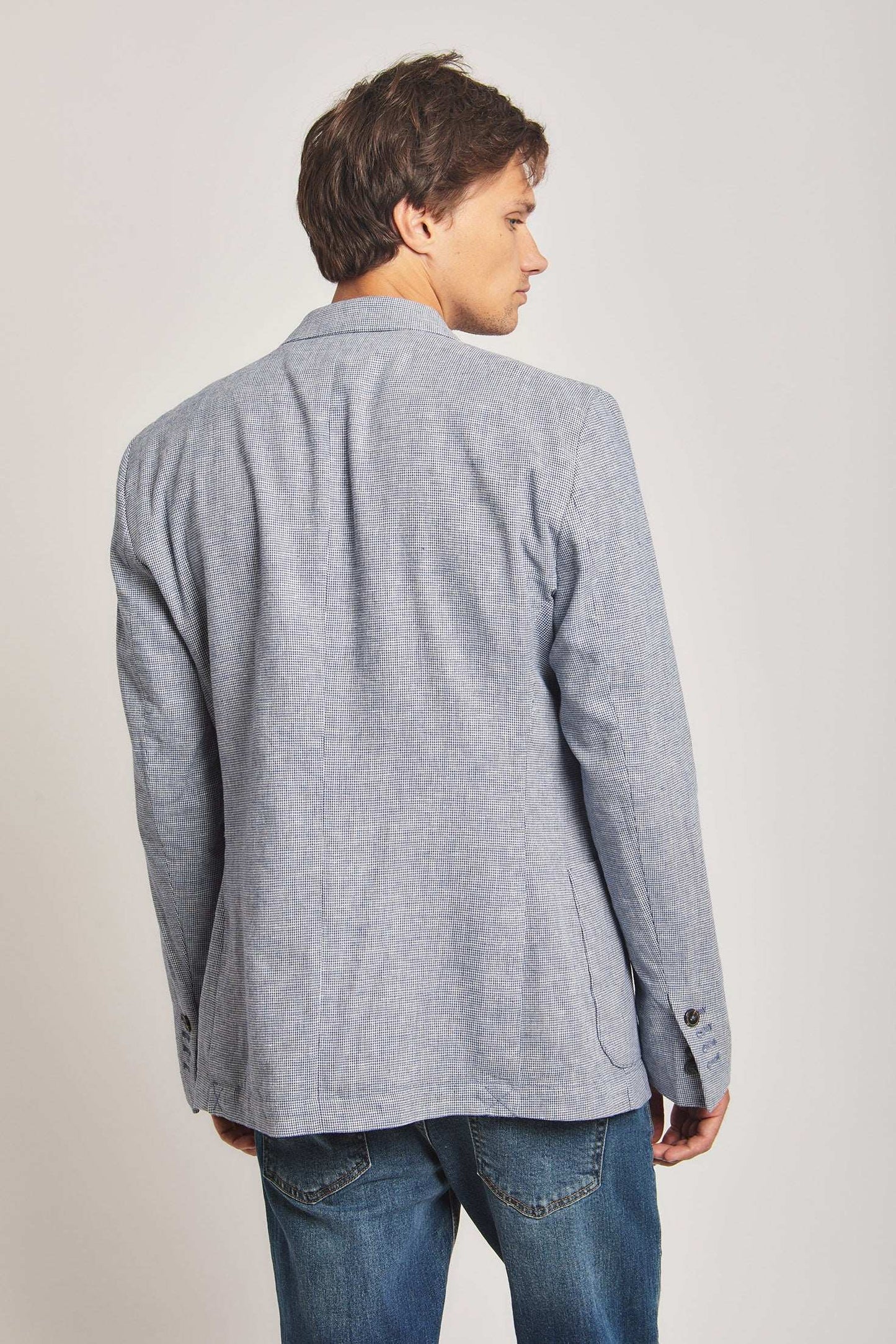 Men Slim Fit Blazer - Blue