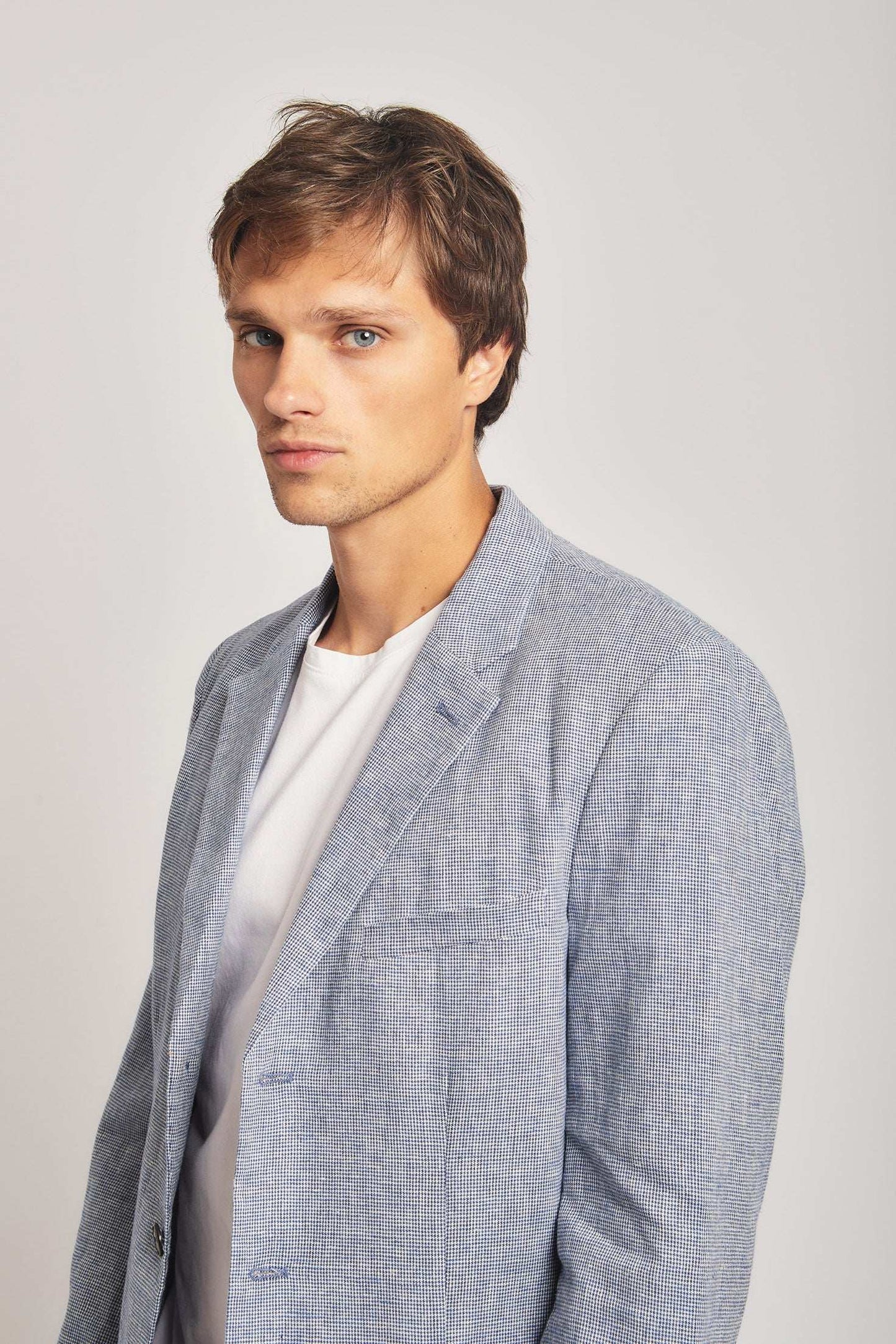 Men Slim Fit Blazer - Blue