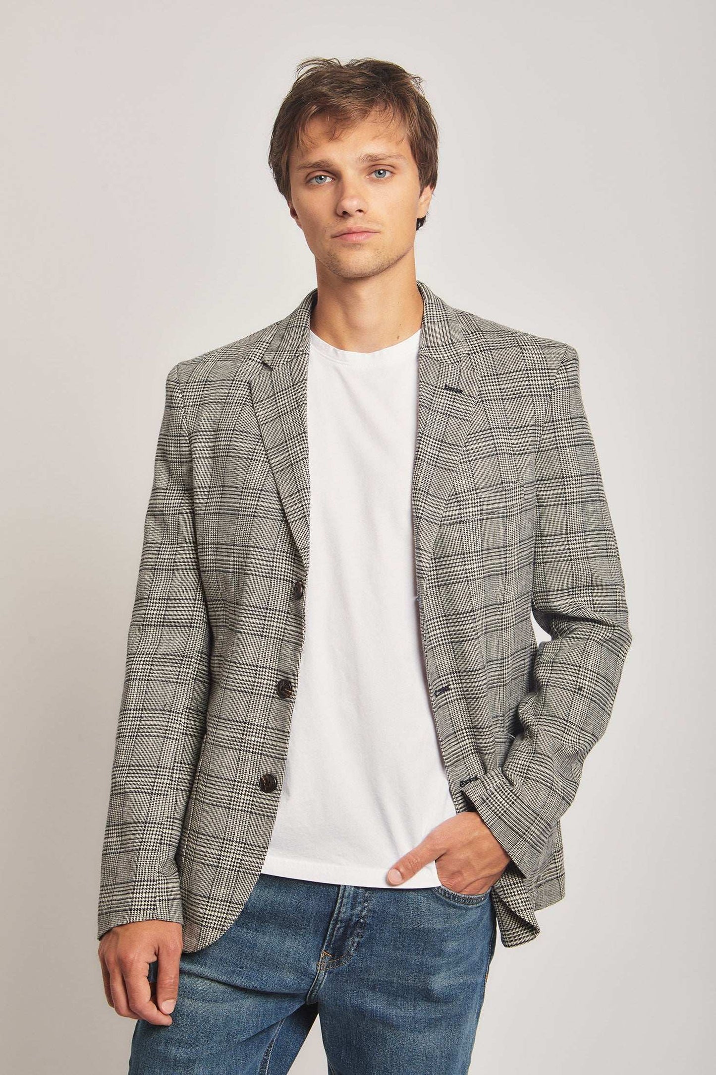 Men Regular Fit Blazer - Navy
