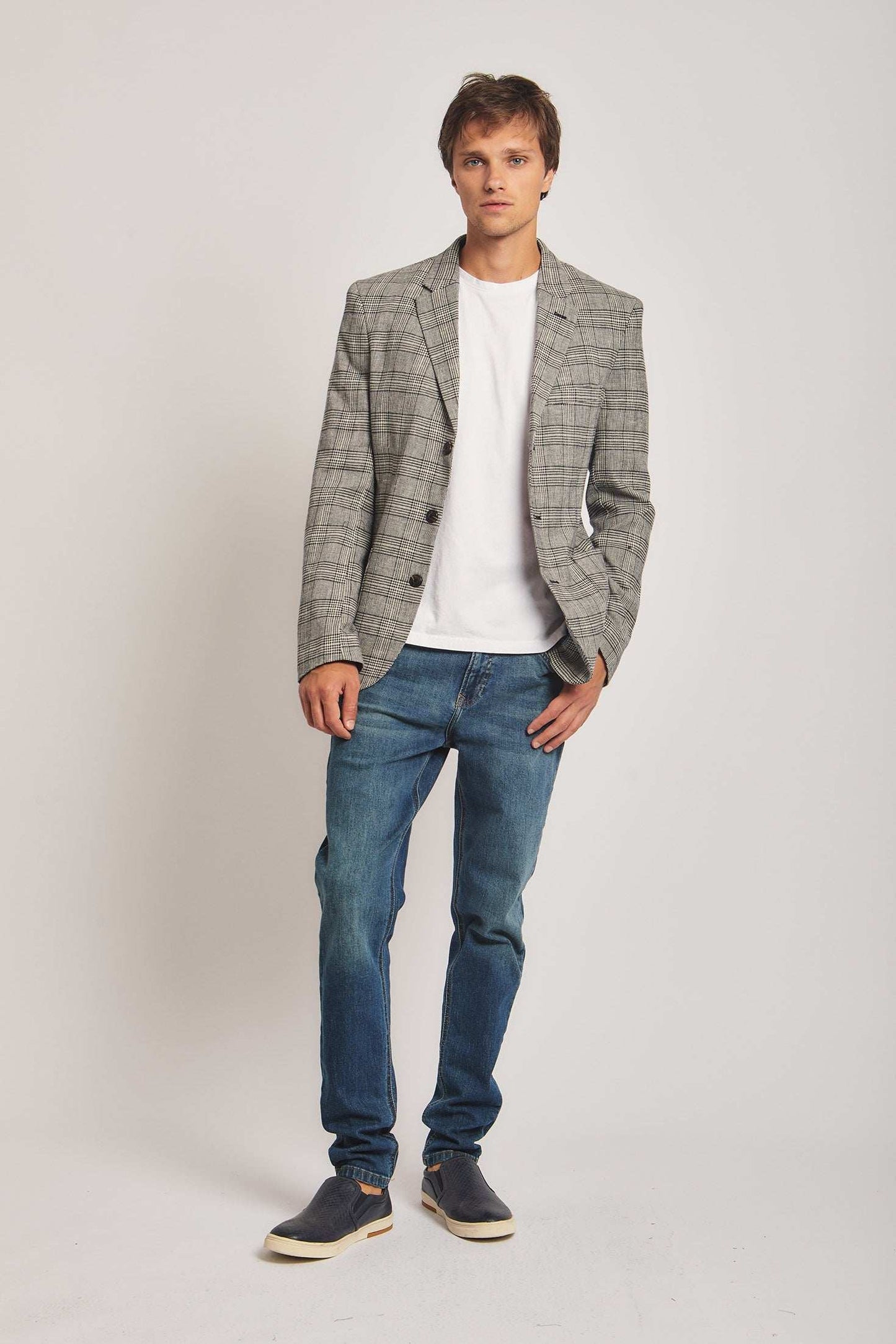 Men Regular Fit Blazer - Navy