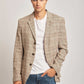 Men Regular Fit Blazer - Brick Red