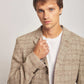 Men Regular Fit Blazer - Brick Red