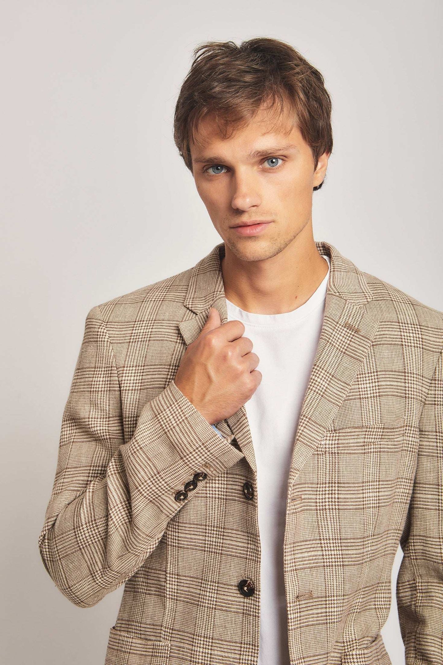 Men Regular Fit Blazer - Brick Red
