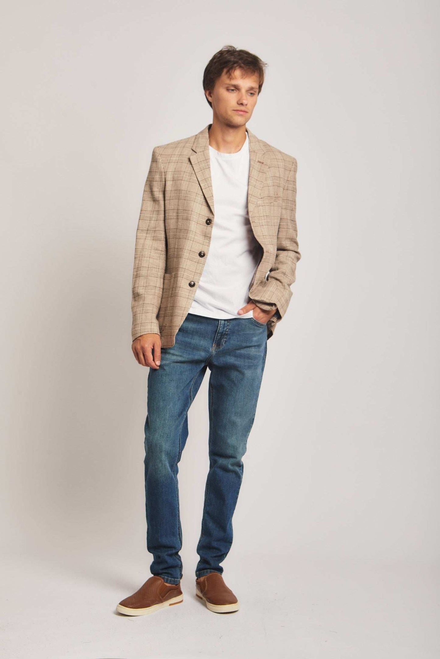 Men Regular Fit Blazer - Brick Red