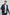 Man in a navy Dalydress suit jacket and white shirt, stylish men's fashion, Egyptian brand