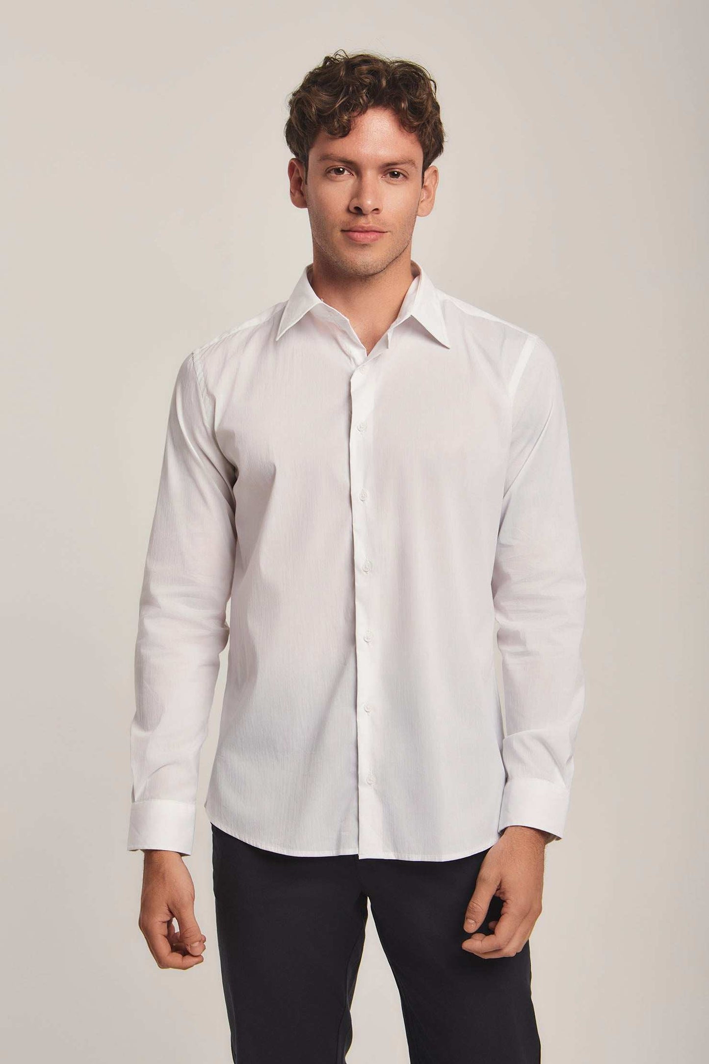 Men Slim Fit Shirt - White