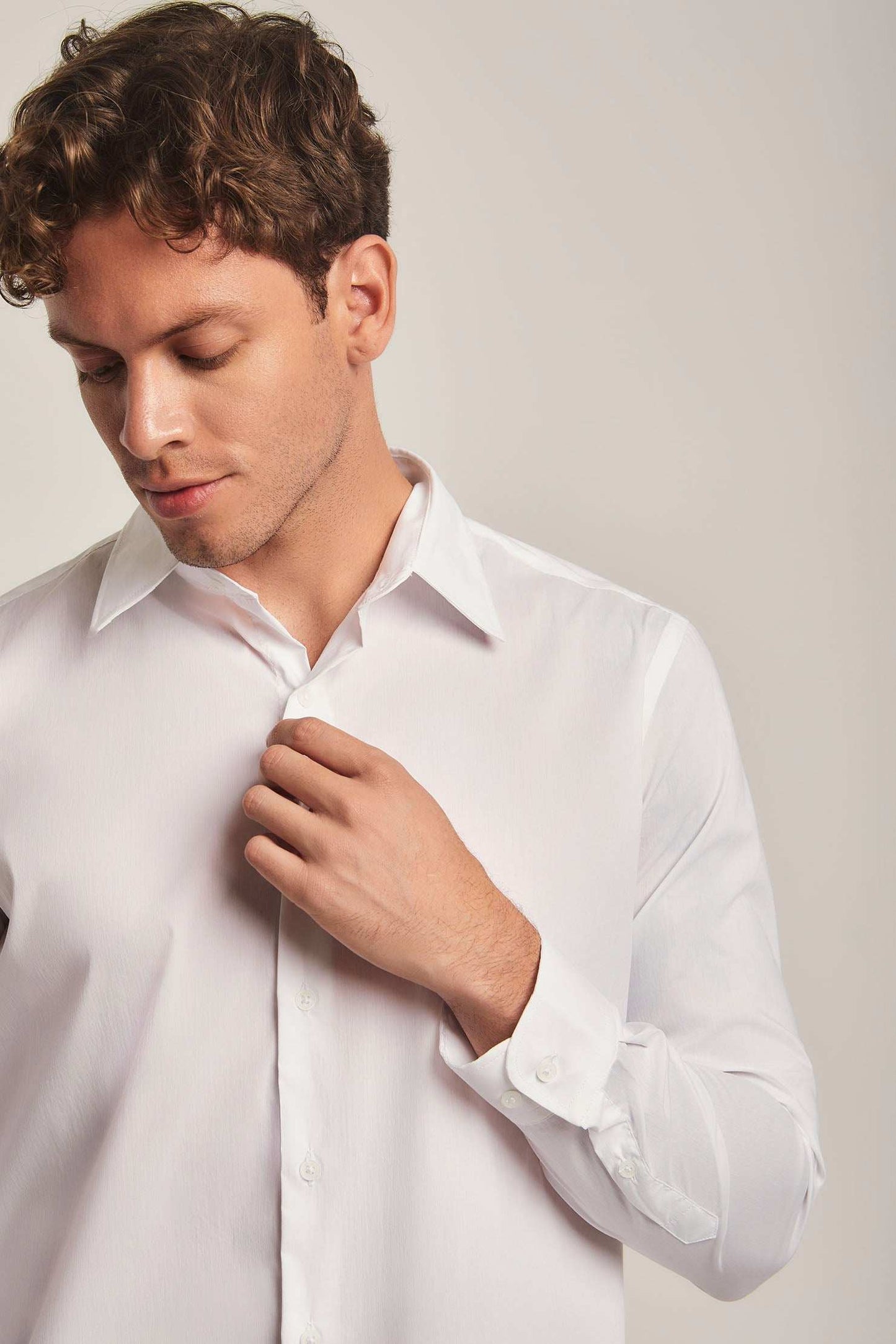 Men Slim Fit Shirt - White