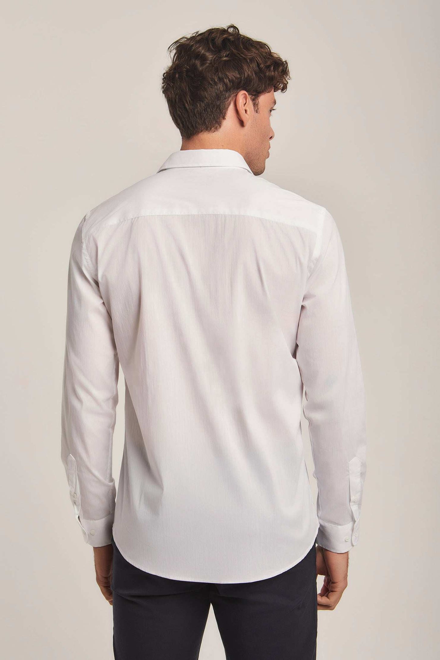 Men Slim Fit Shirt - White