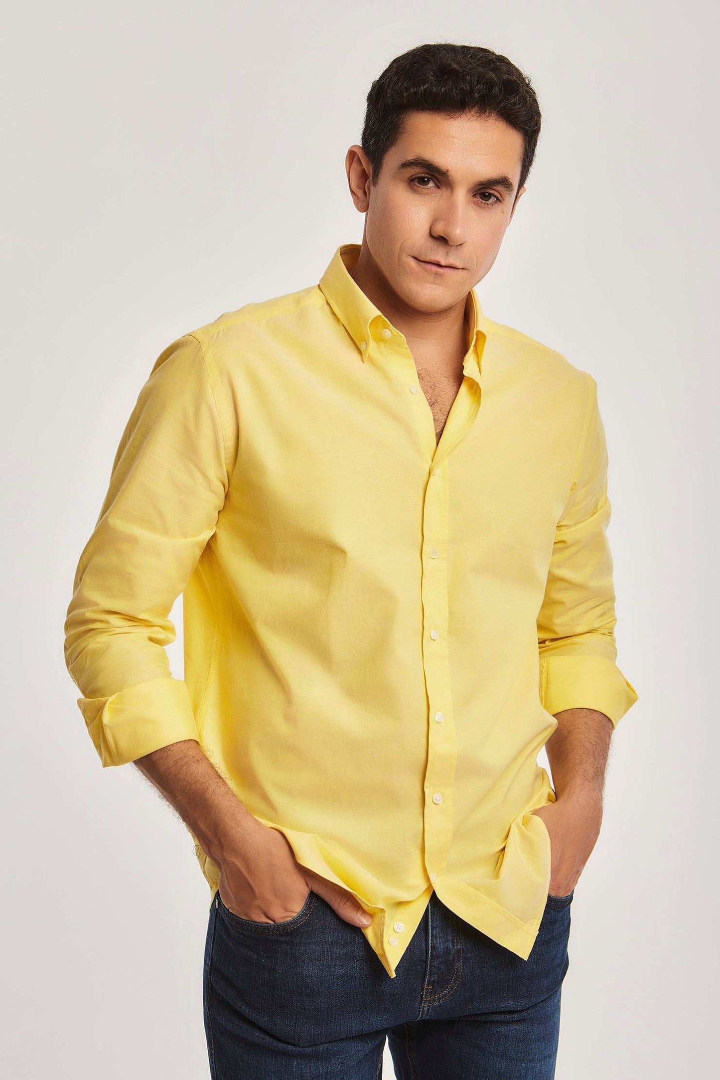 Men Regular Fit Shirt - Yellow