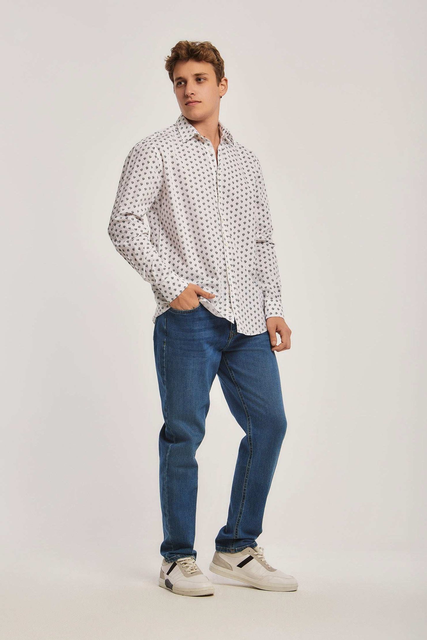 Men Regular Fit Shirt - White