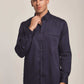 Men Regular Fit Shirt -  Navy