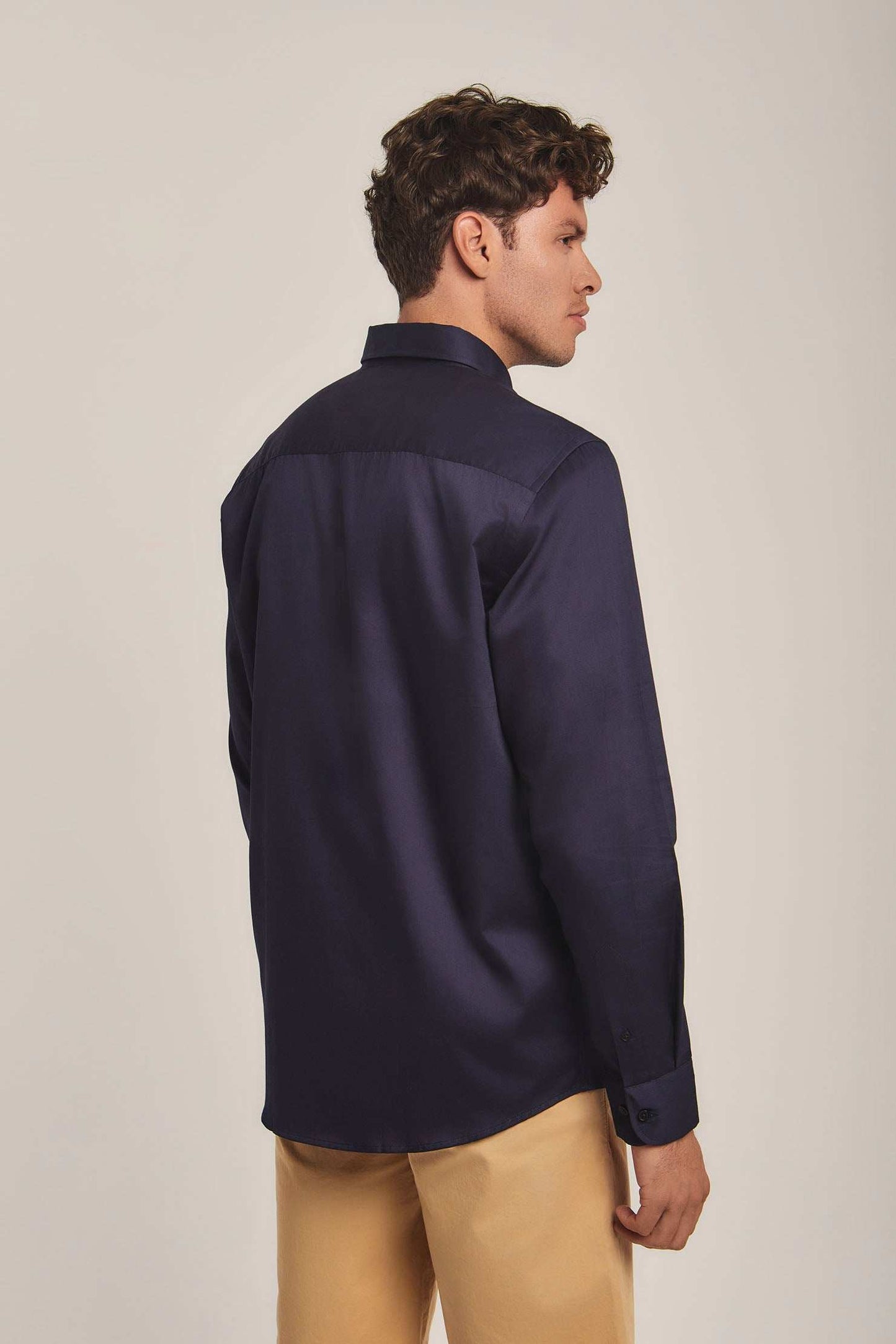 Men Regular Fit Shirt -  Navy