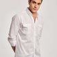 Men Regular Fit Shirt - White